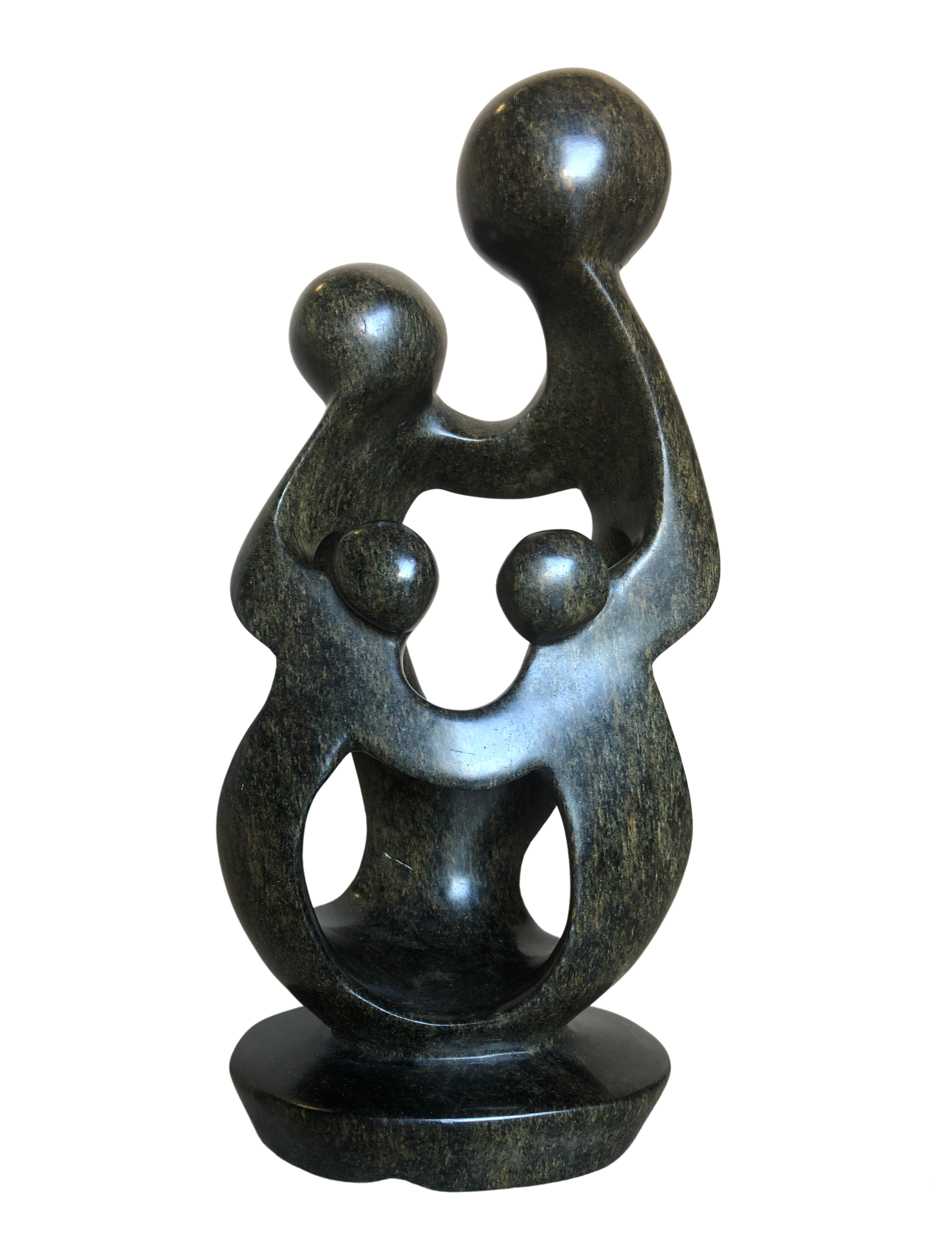 Shona Tribe Serpentine Rock Family of Four