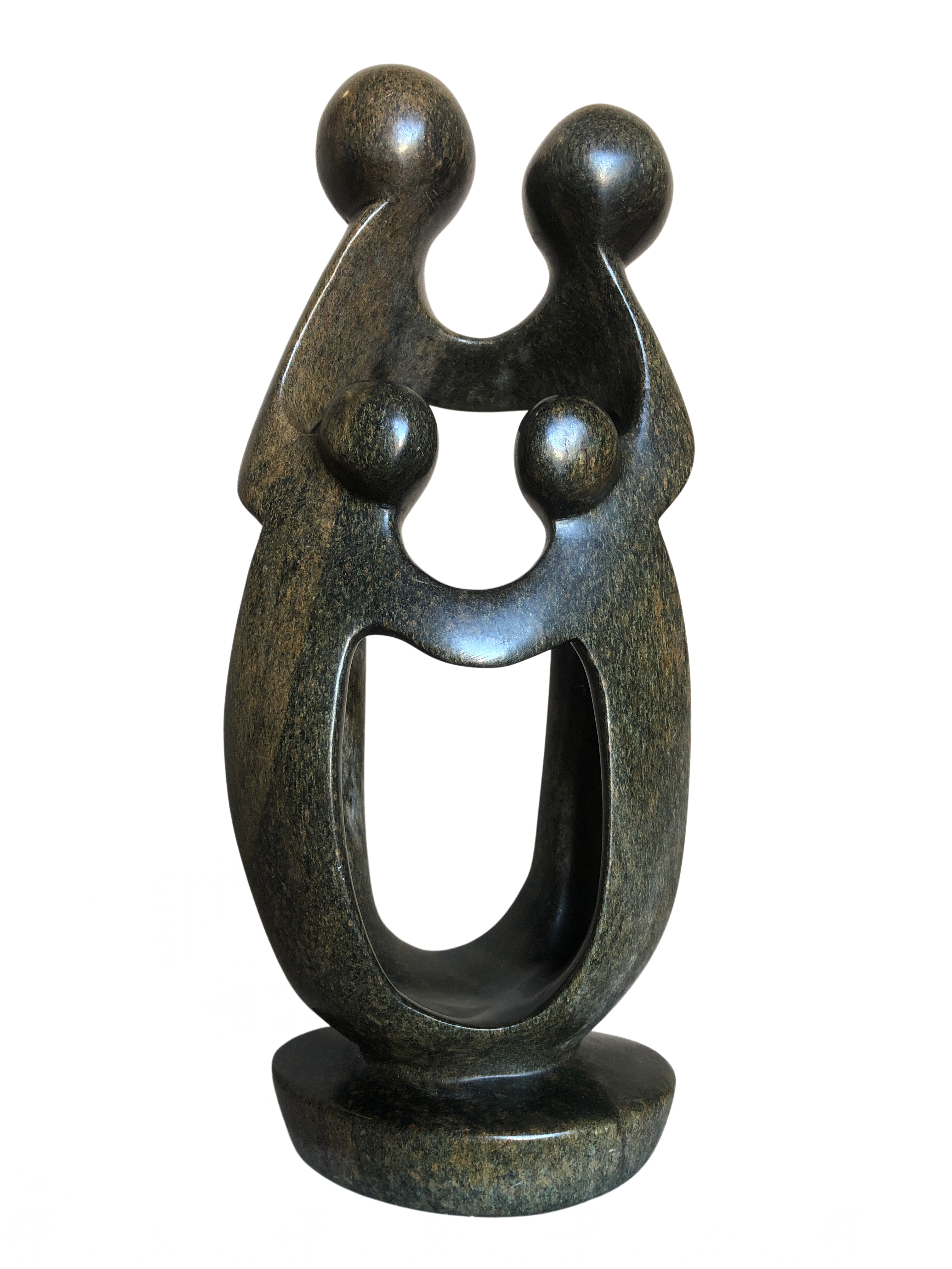 Shona Tribe Serpentine Rock Family of Four