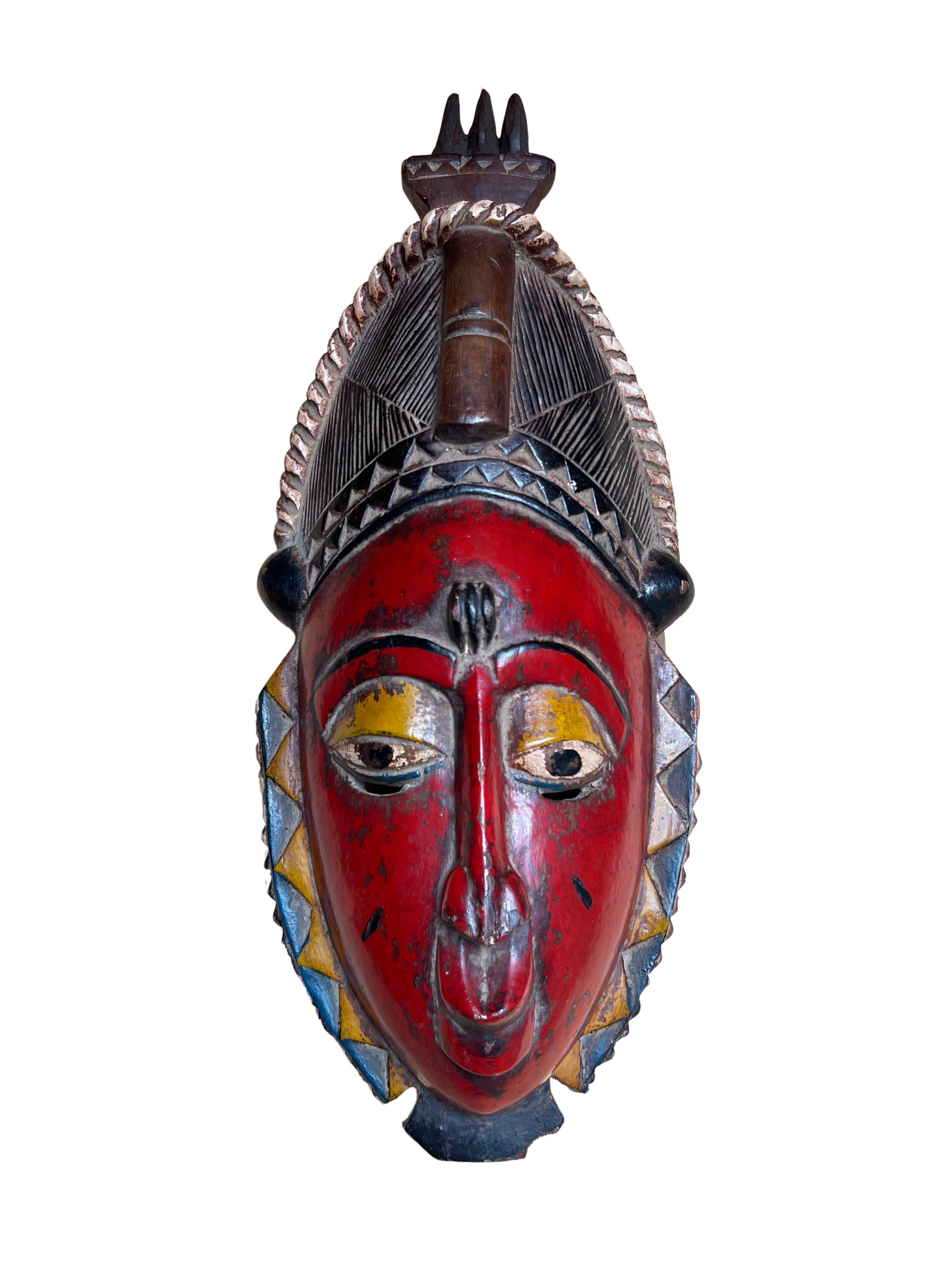 Baule Tribe Painted Mask