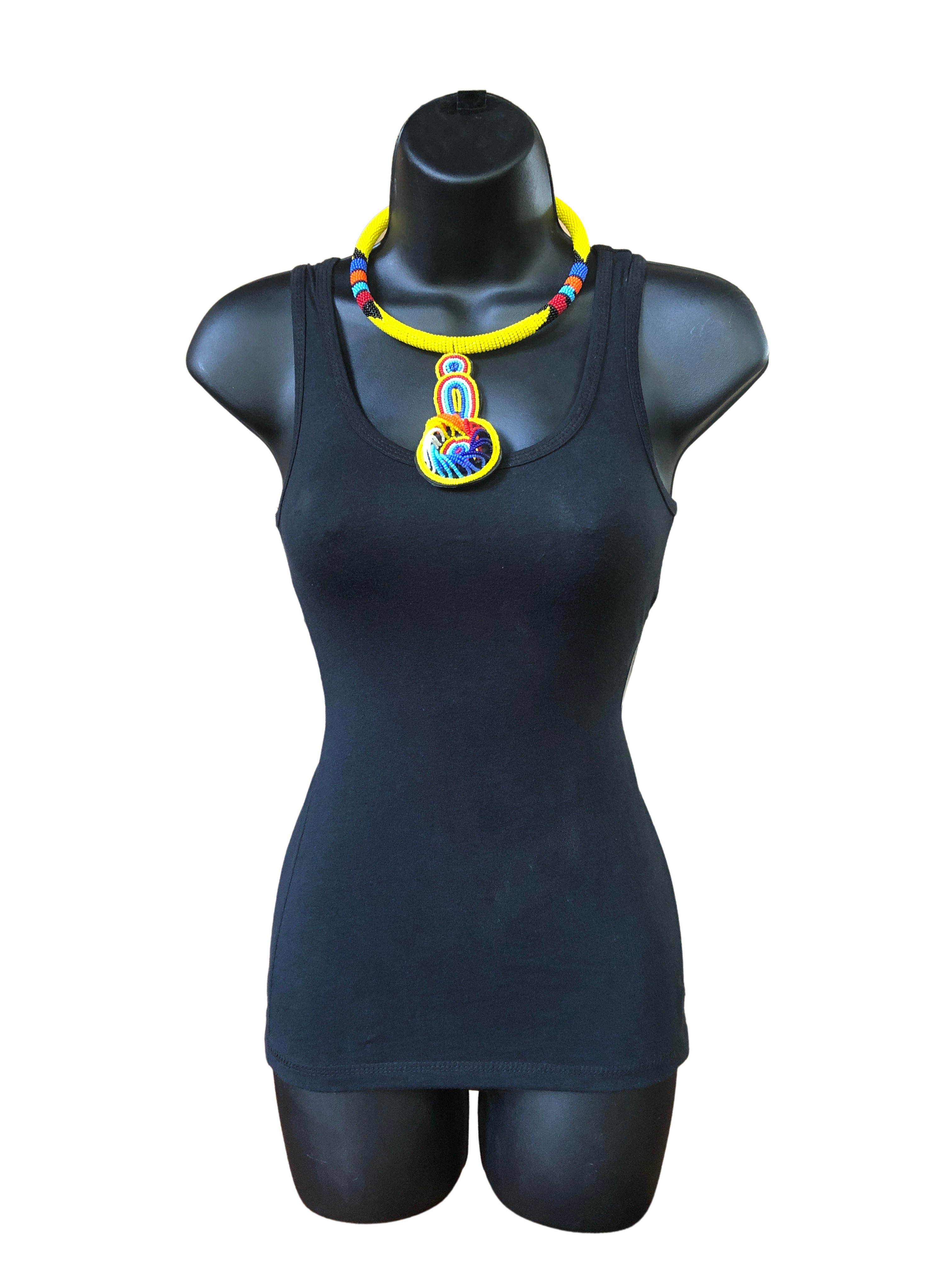 Maasai Leather Beaded Necklace