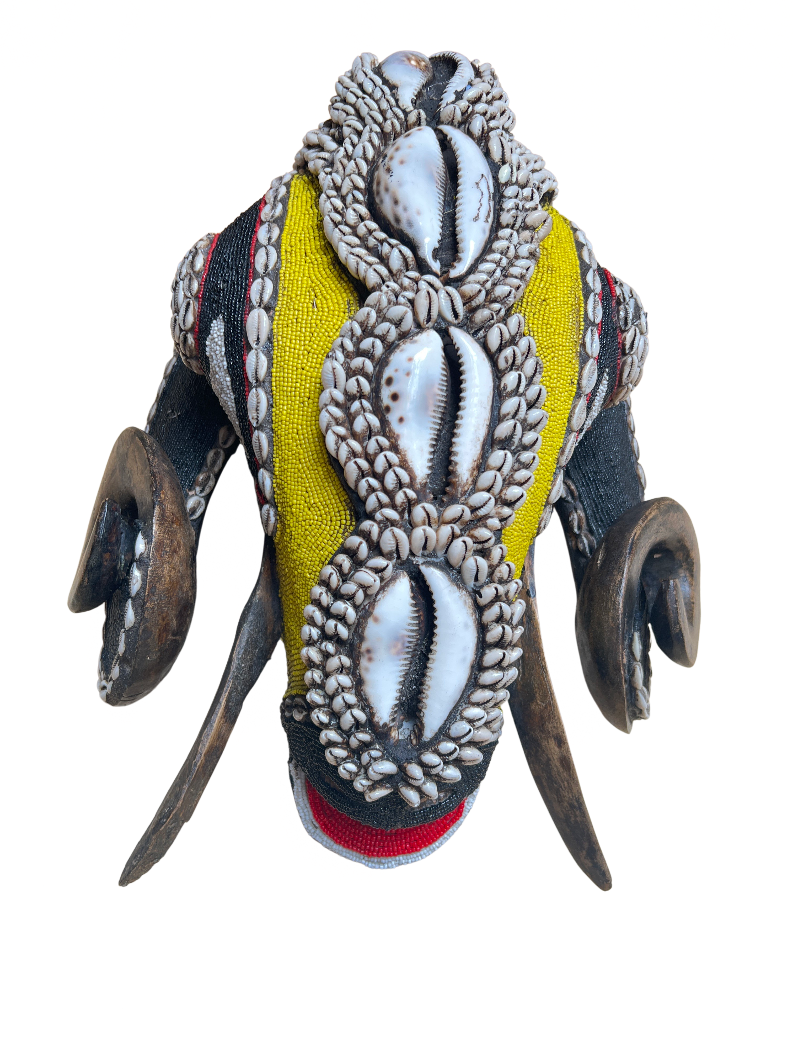 Baule Ram Beaded Mask