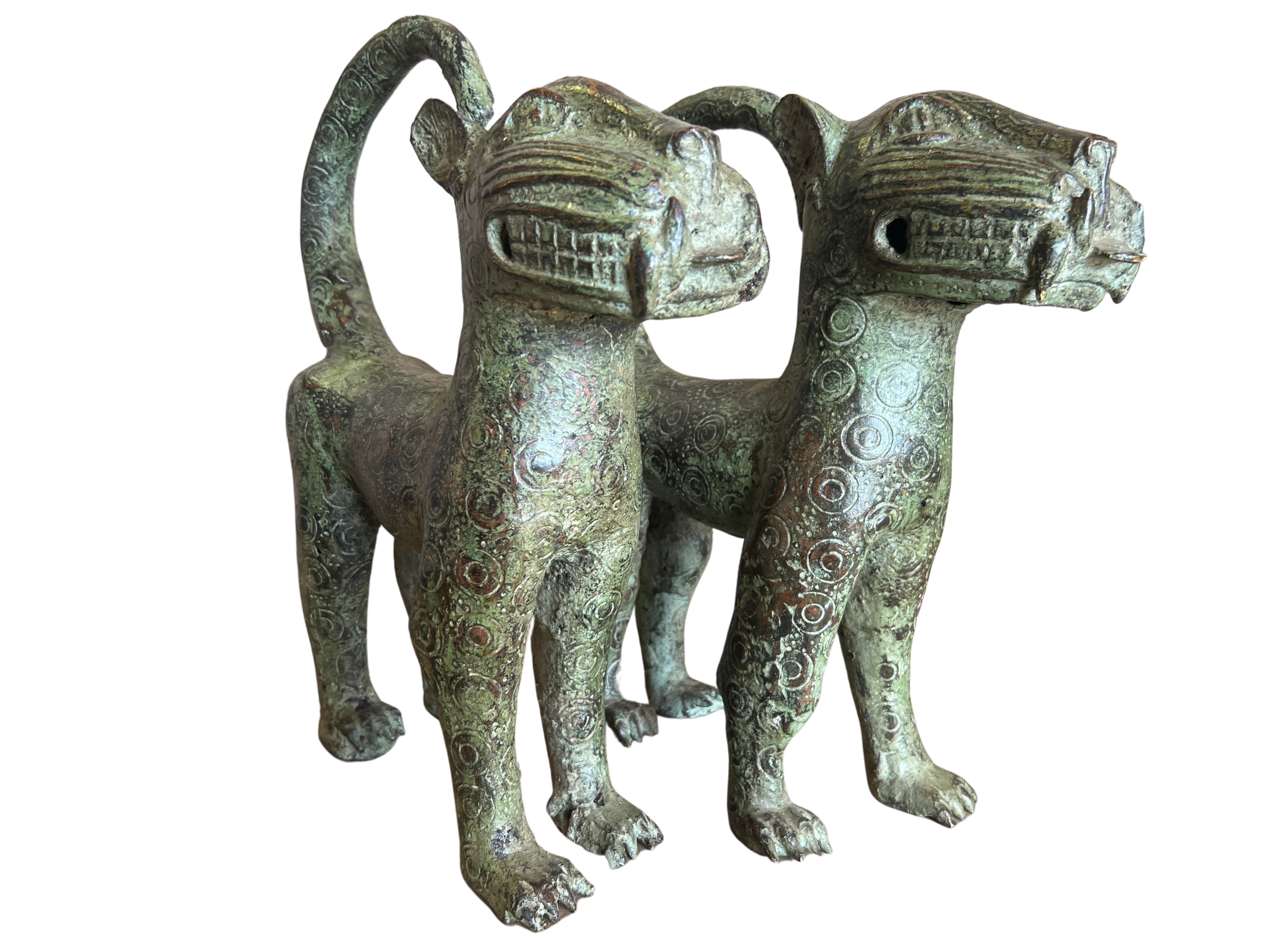 Edo Benin Bronze Leopards - Edo