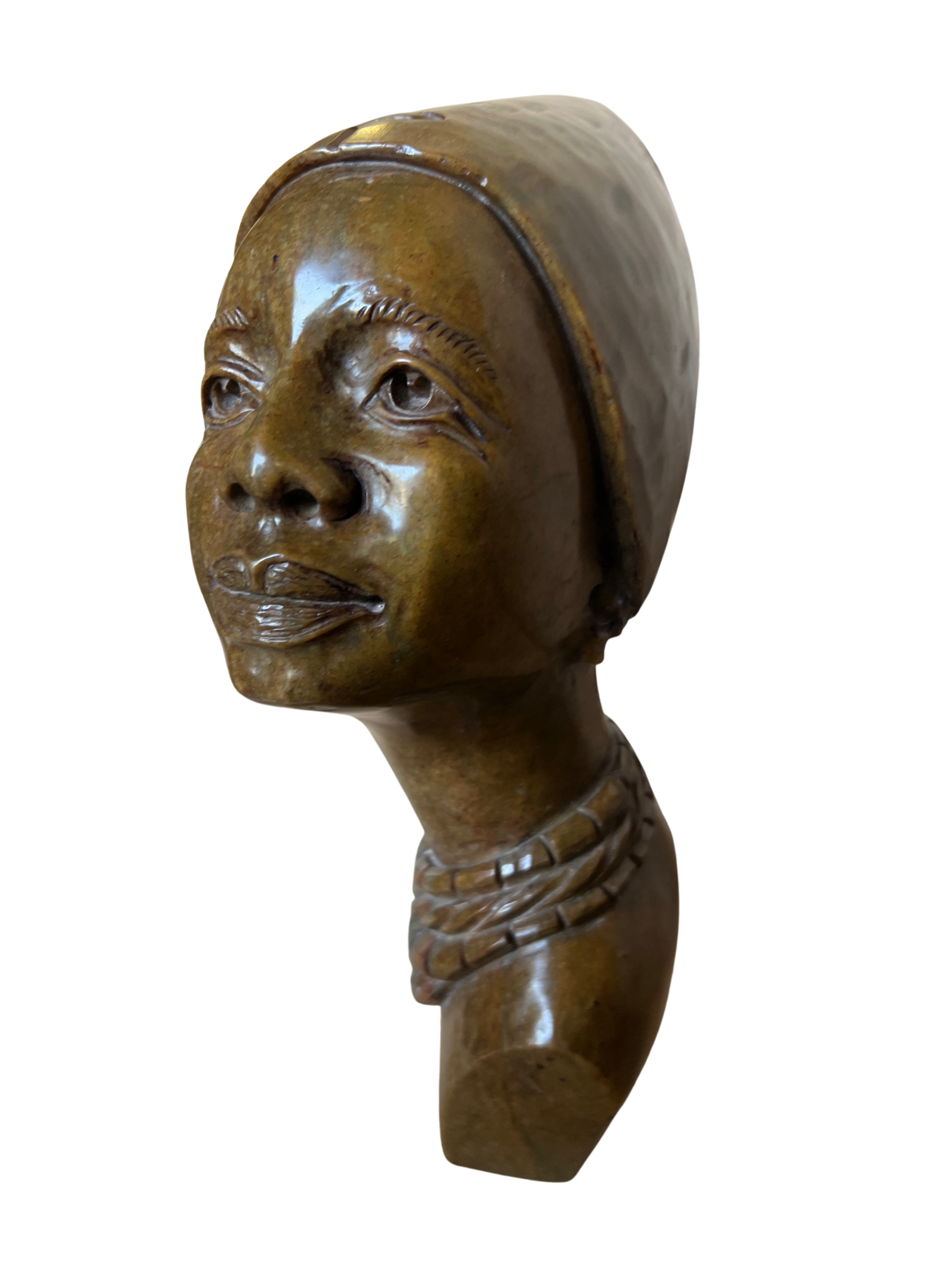 Shona Tribe Fruit Serpentine Lady with hat - Shona