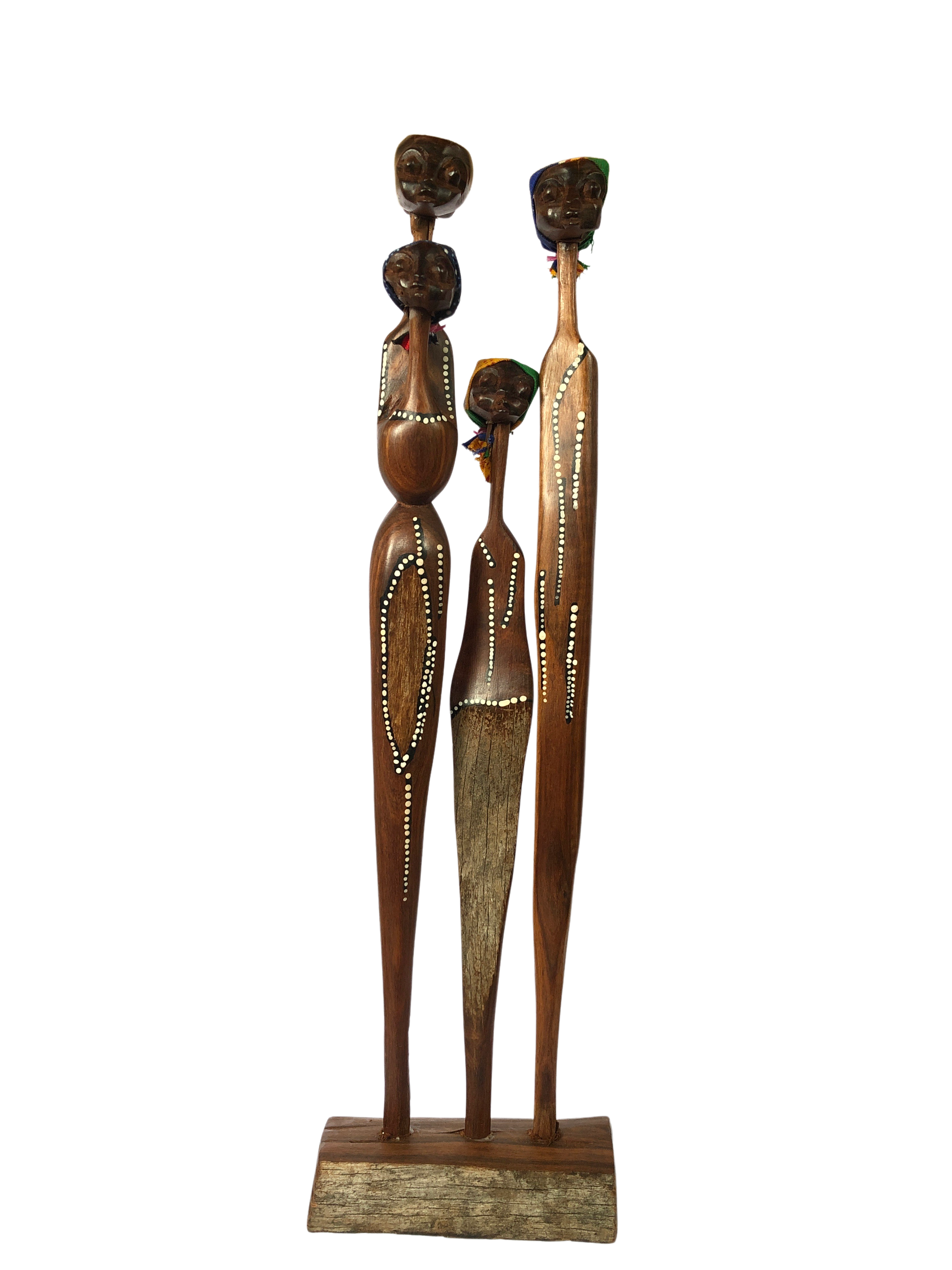 Makonde Mozambican Long Tall Family Of Four