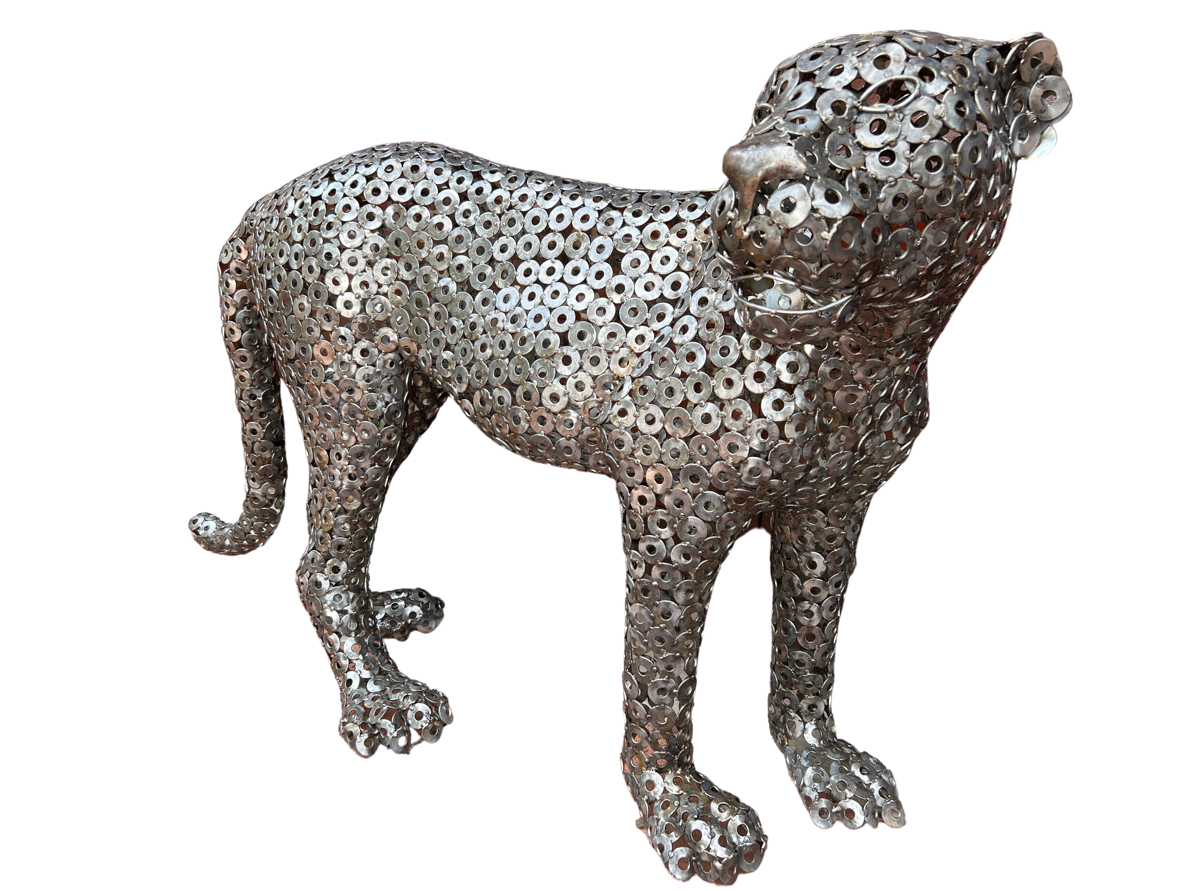 Shona Tribe Metal Leopard