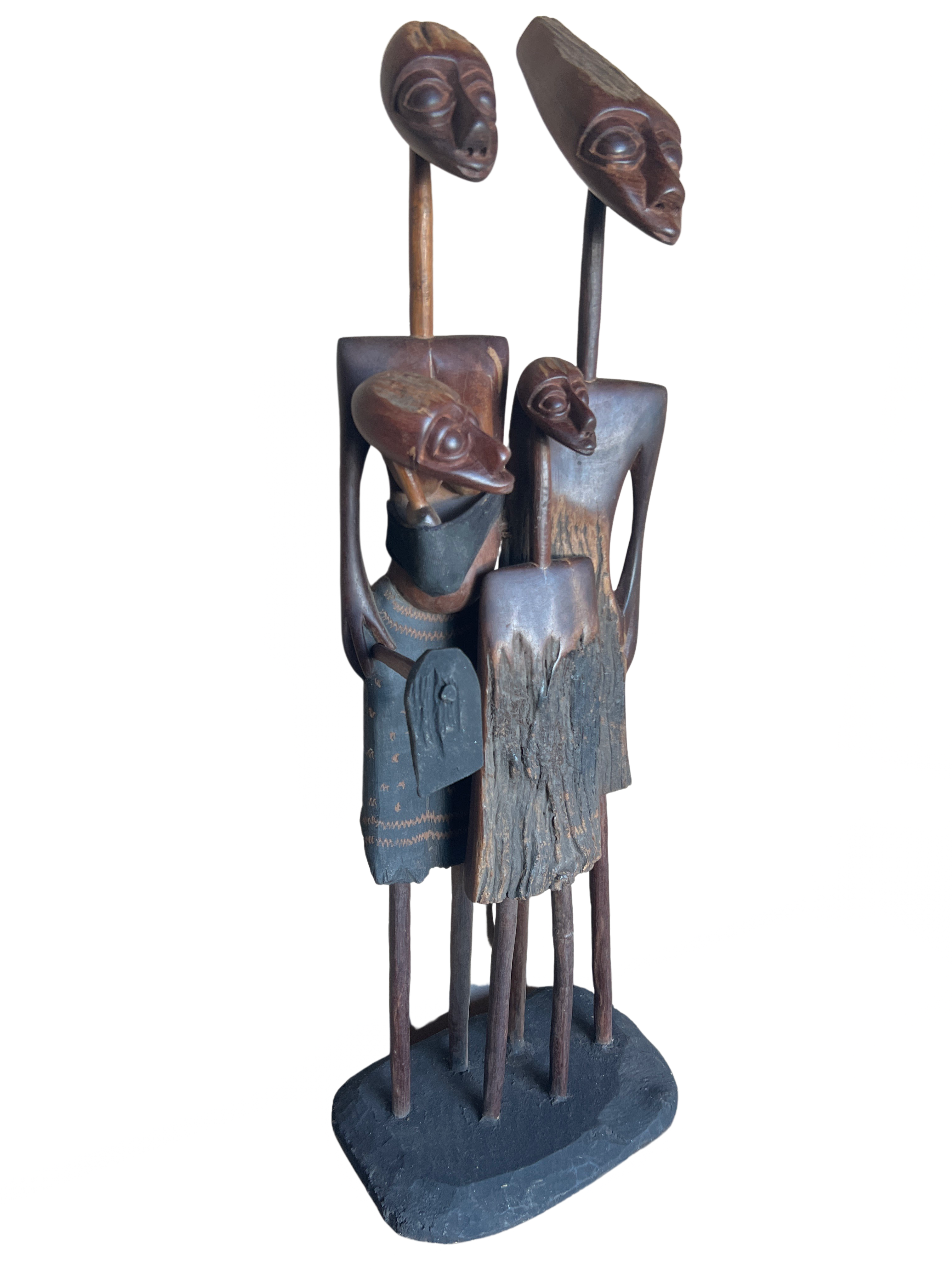 Makonde Mozambique Wooden Family - Makonde