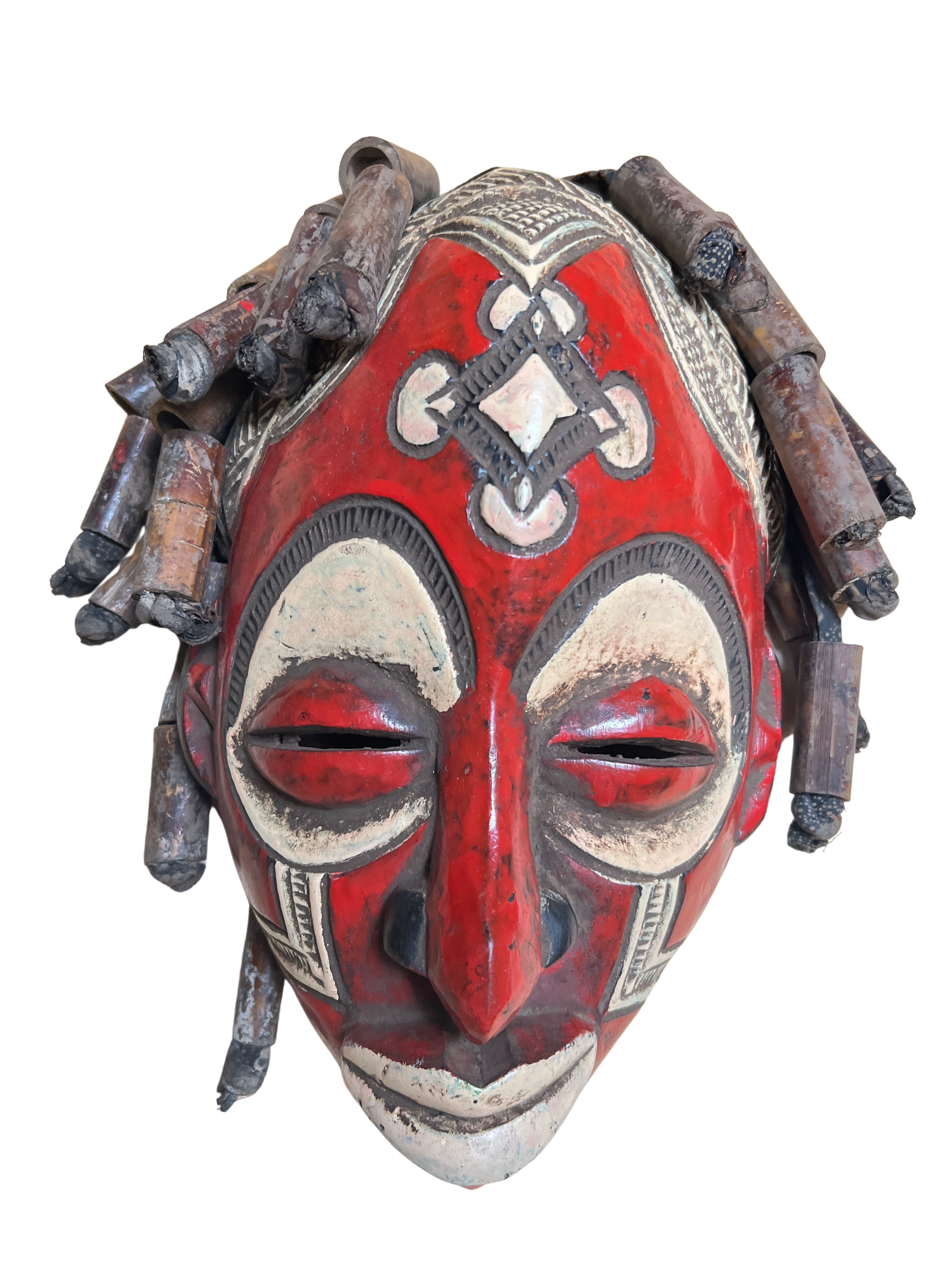 Chokwe Tribe Painted Mask - Chokwe