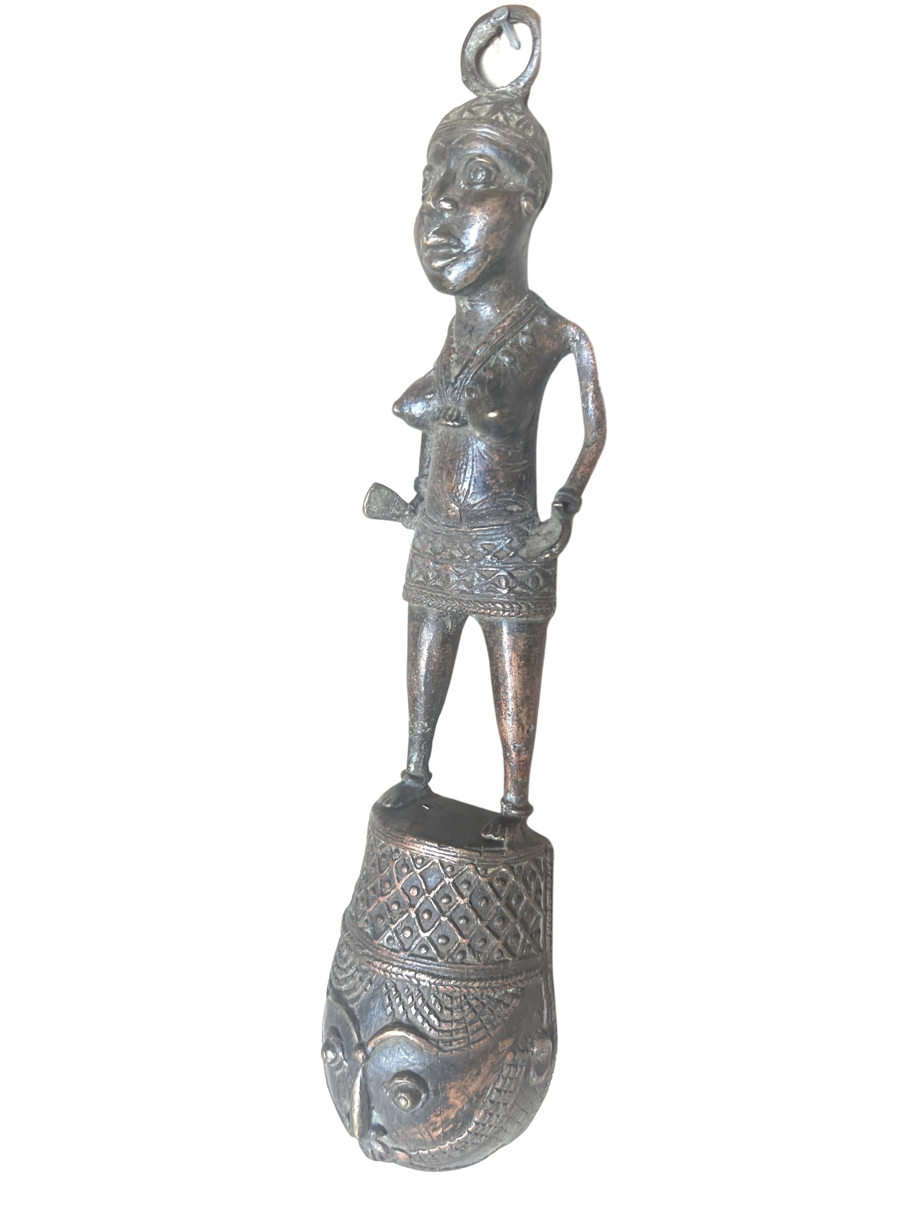 Edo Benin Bronze Spoon - Edo