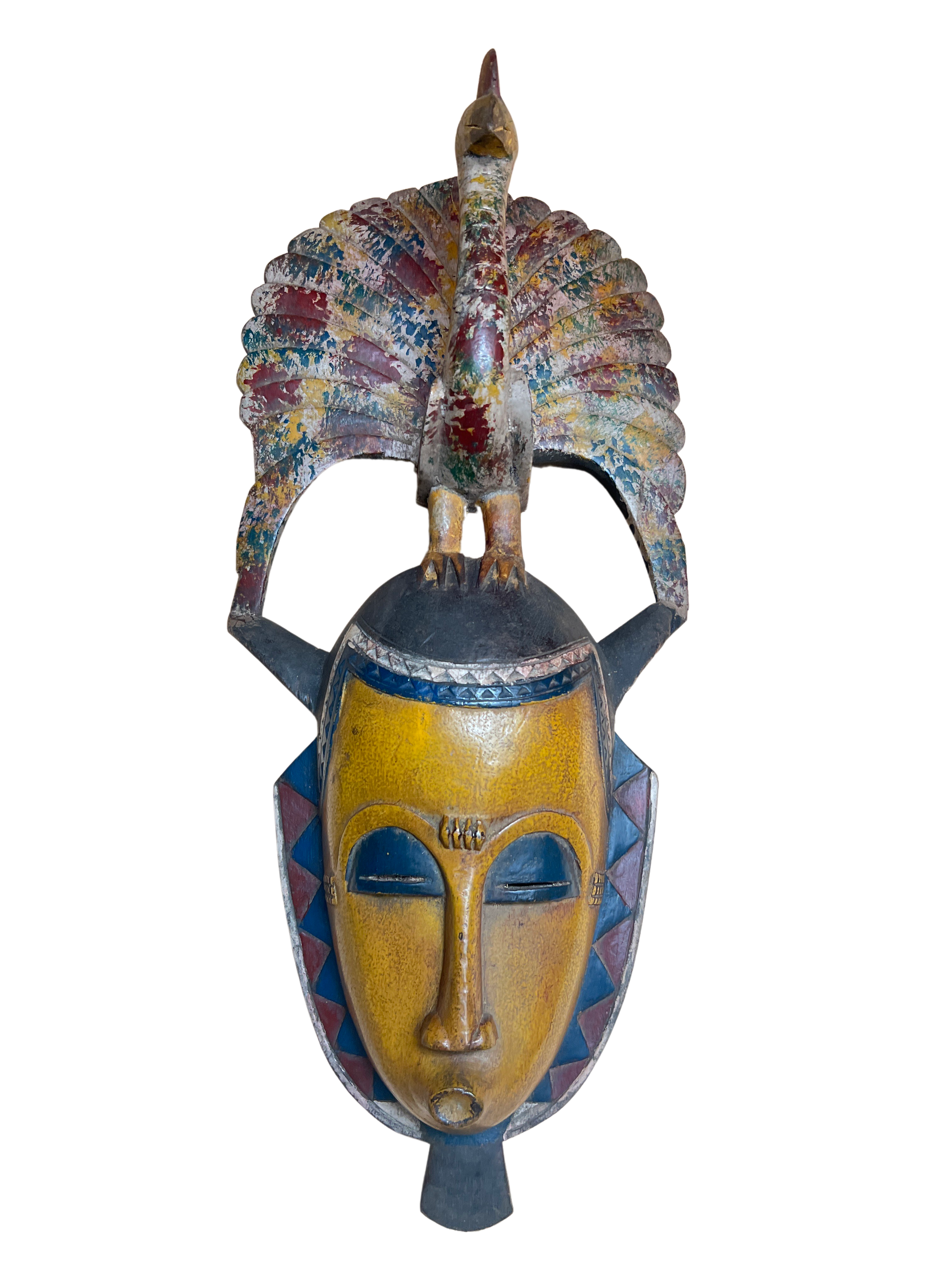 Baule Tribe Painted Mask