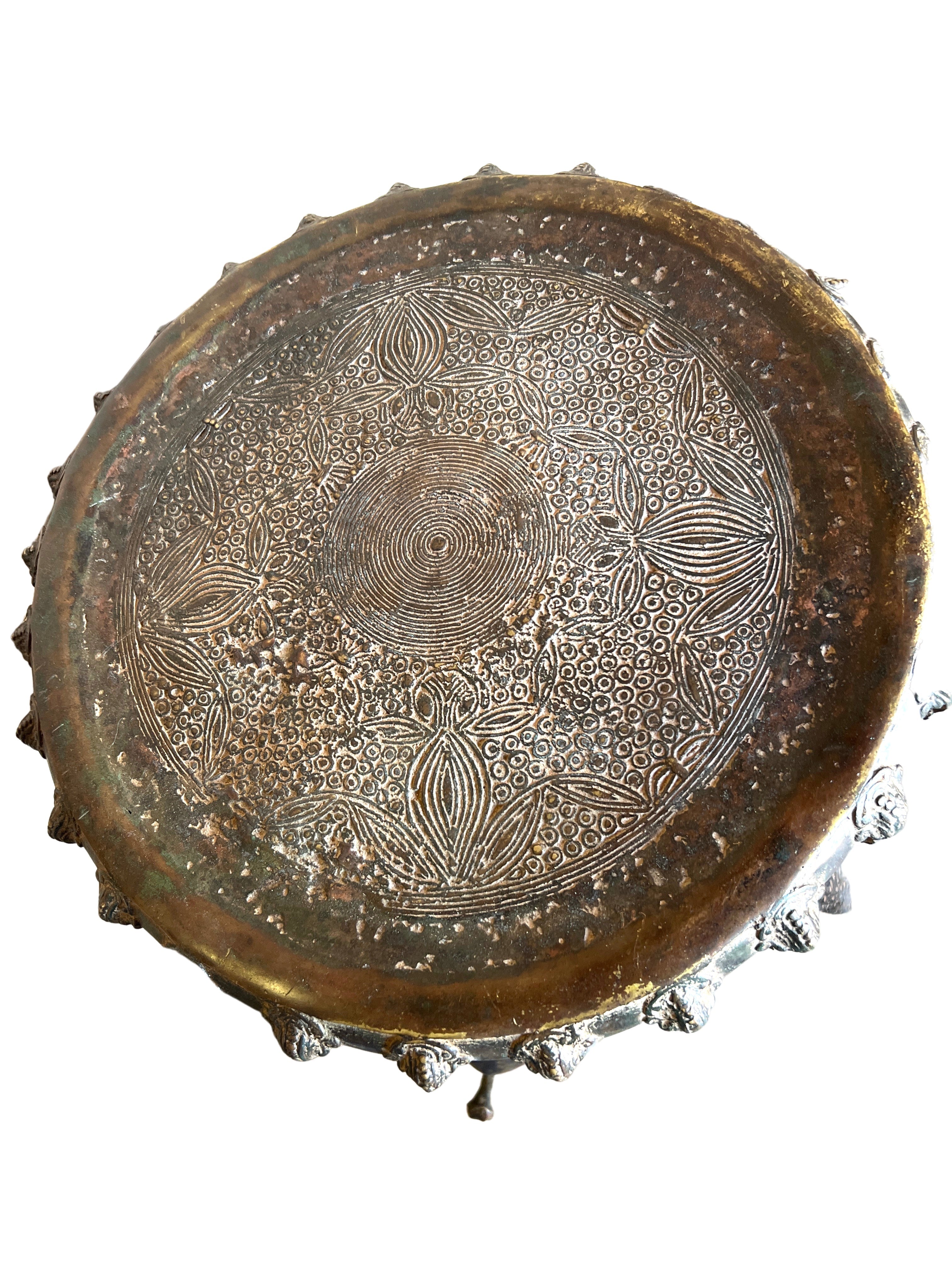 Edo Benin Bronze Stool - Edo