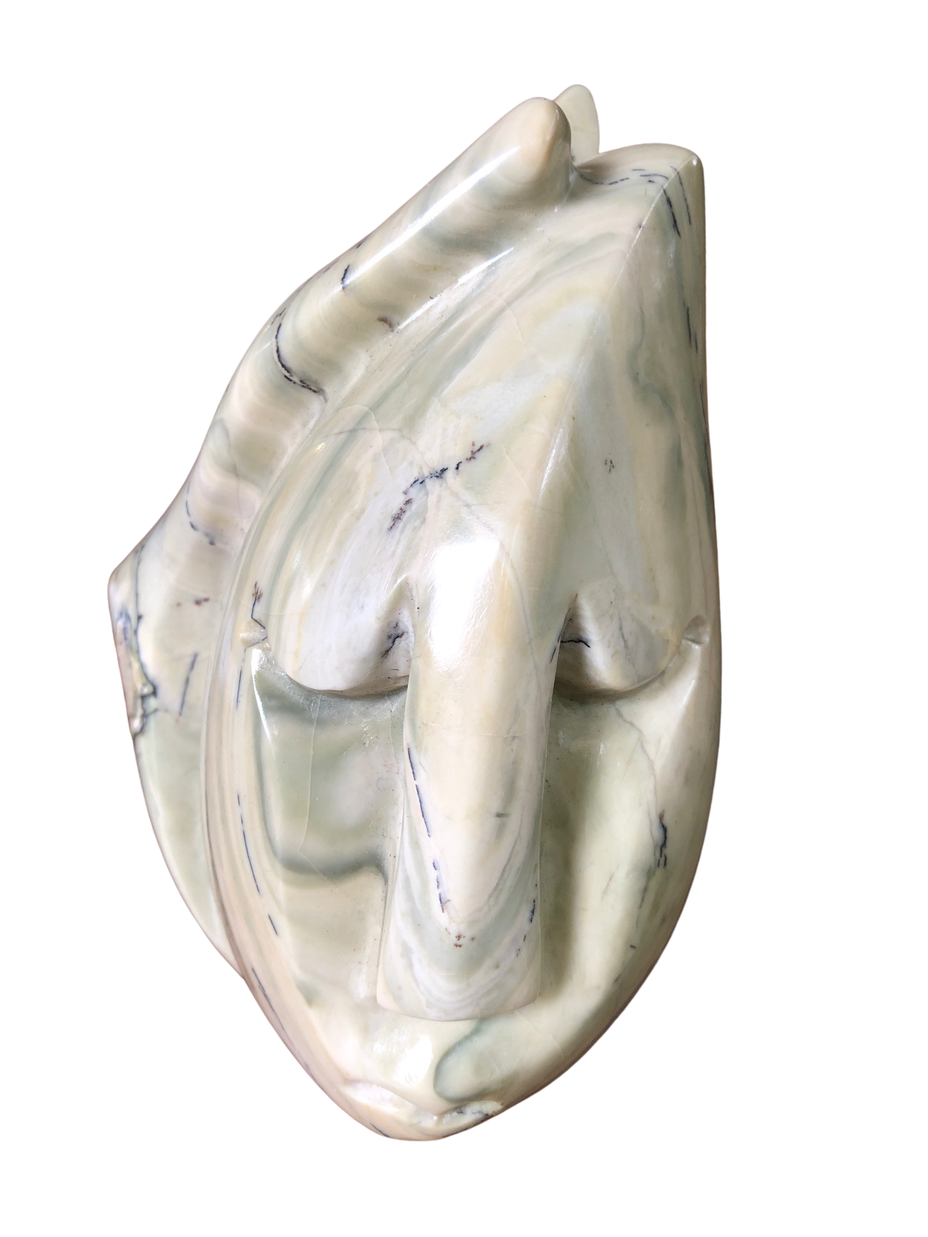 Shona Tribe Butter Jade Thinker - Shona