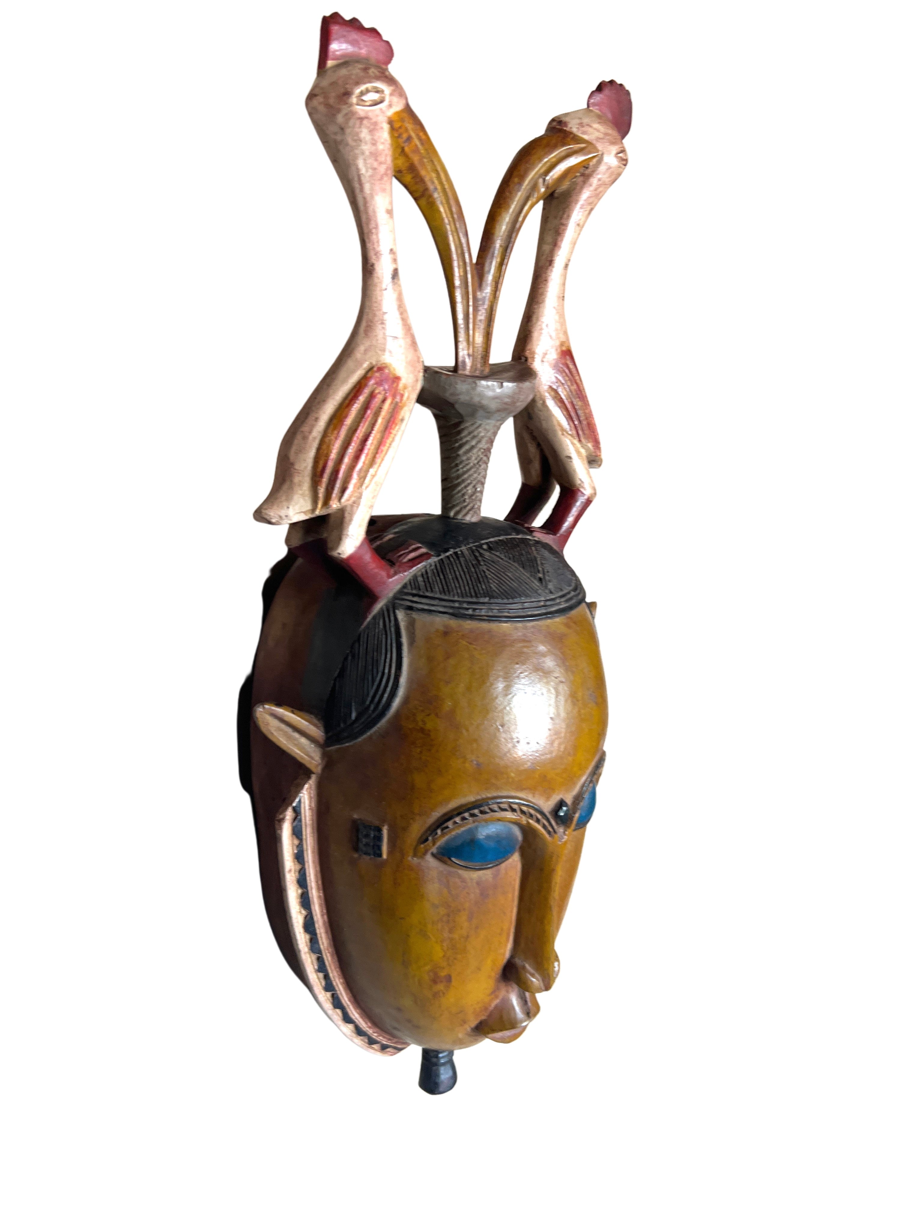 Baule Tribe Painted Mask