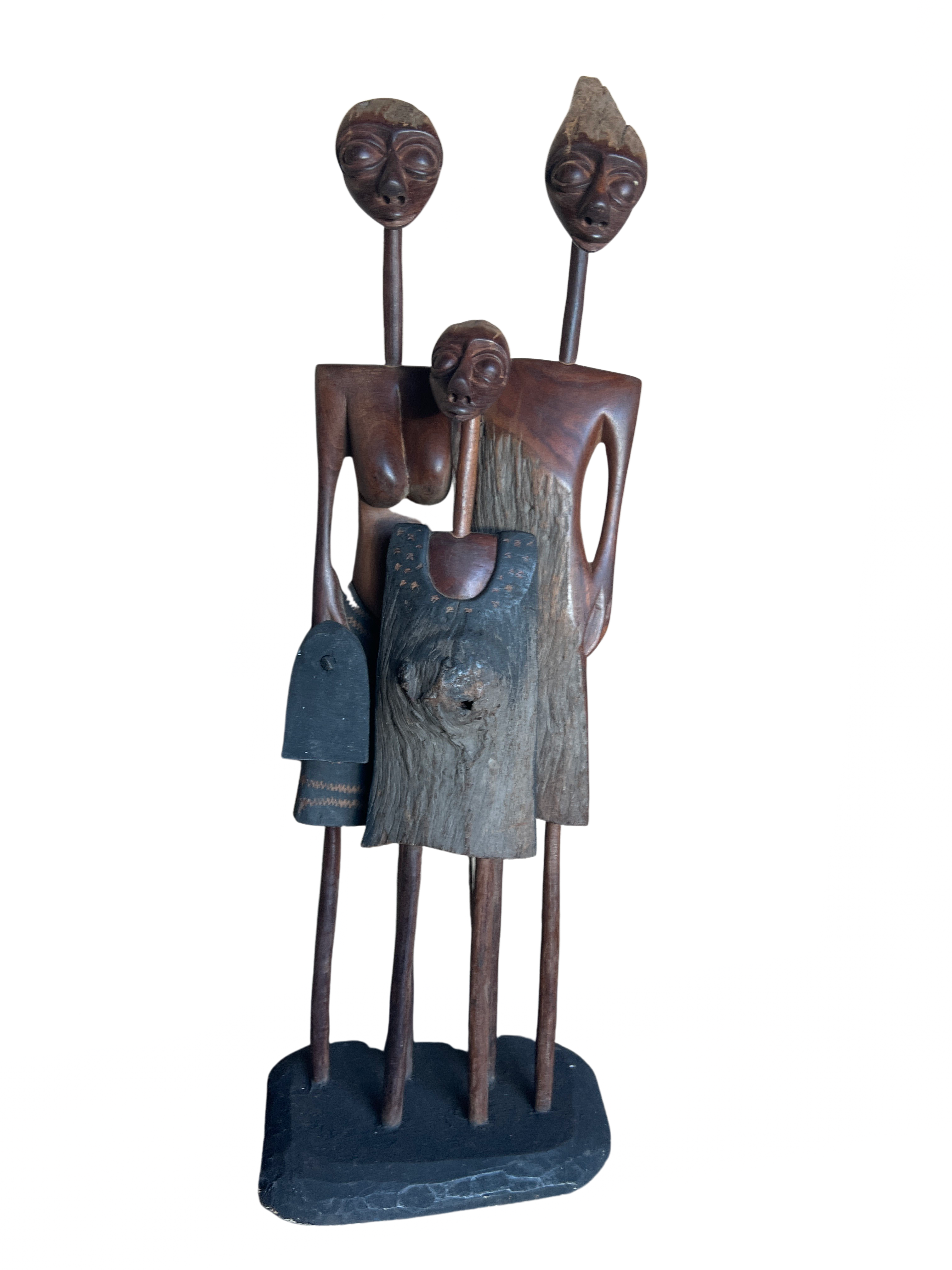 Makonde Mozambique Wooden Family - Makonde