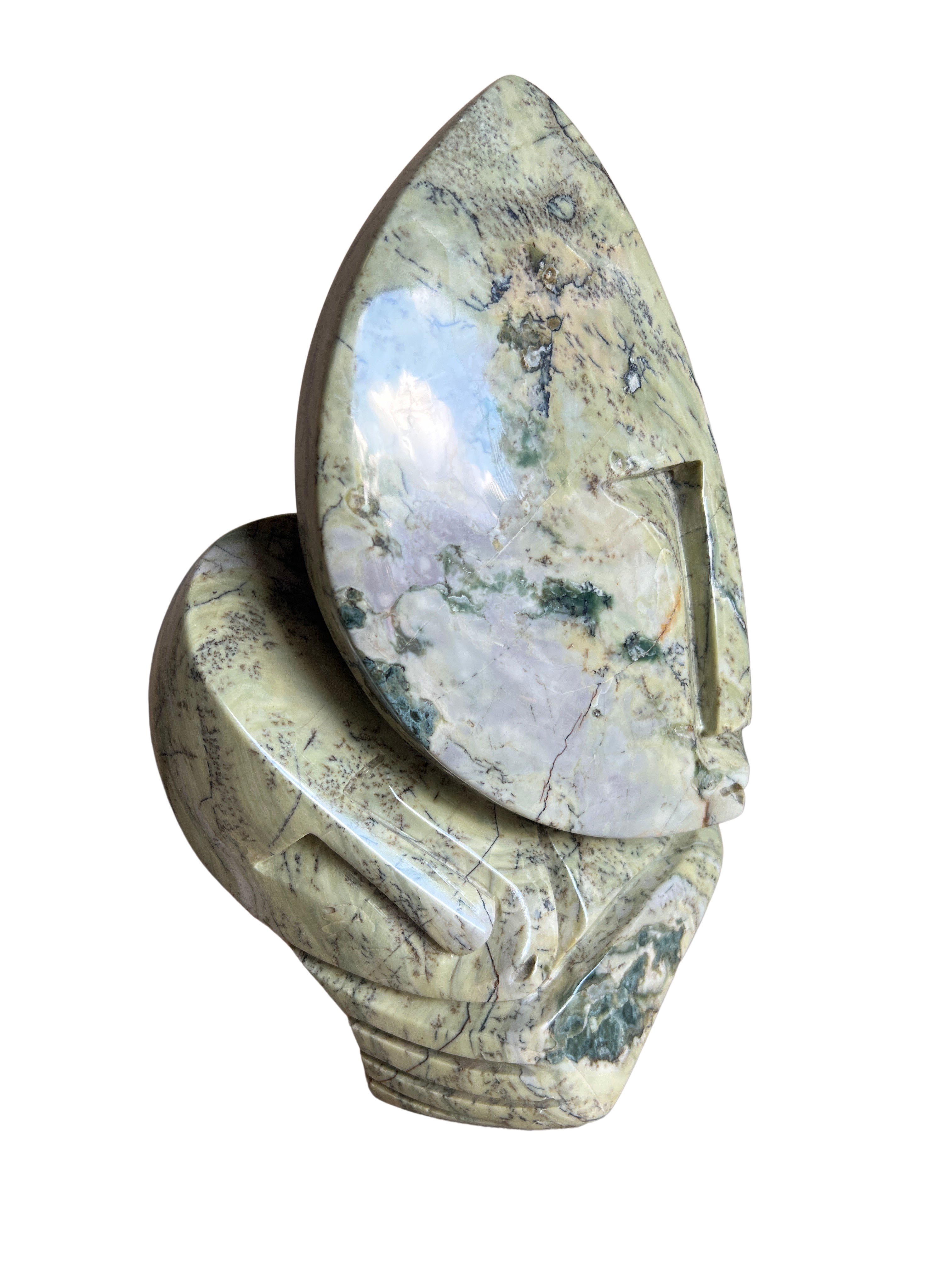 Shona Tribe Butter Jade Mother and Child
