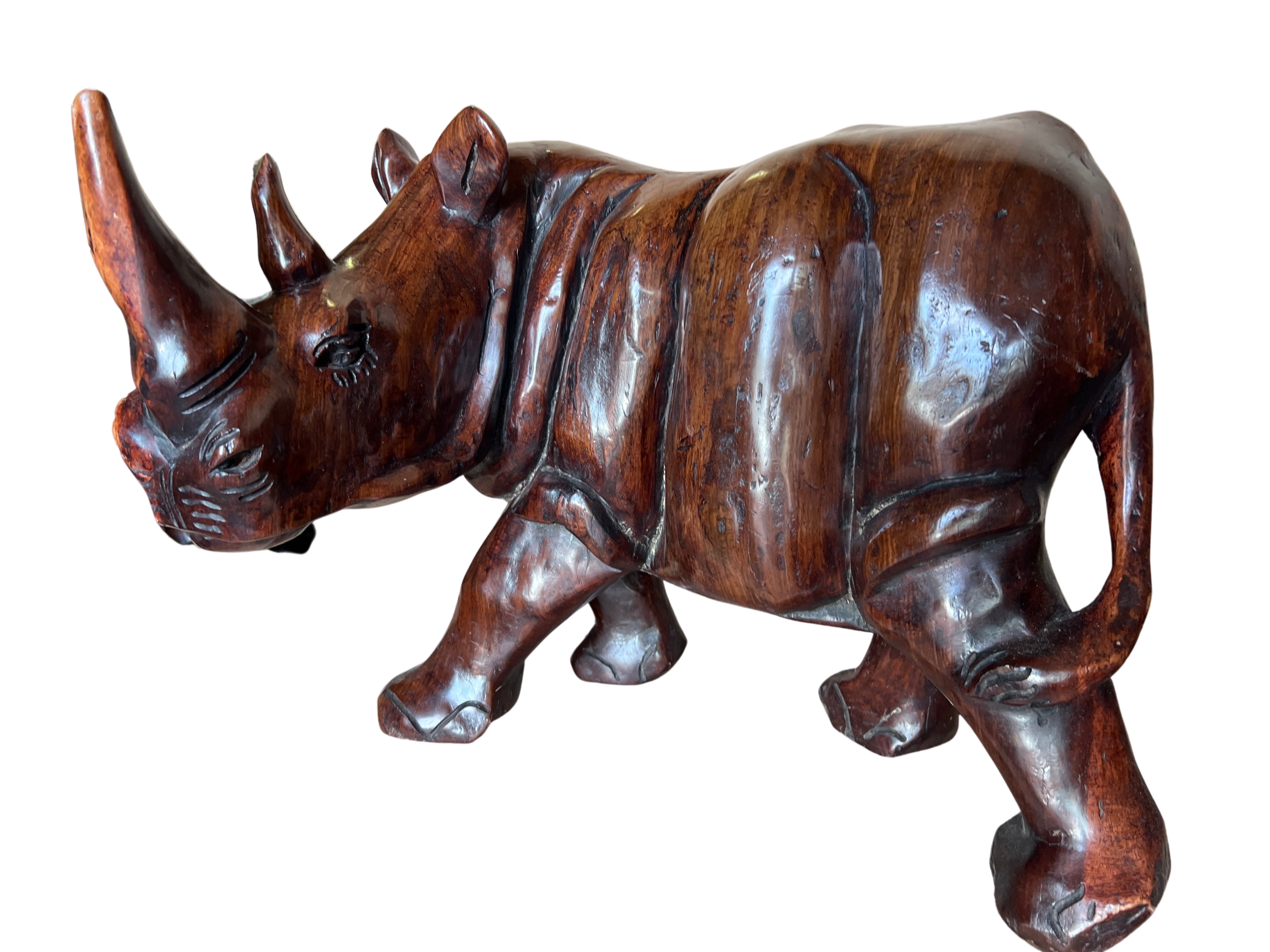 Chichewa Malawi Wooden Rhino