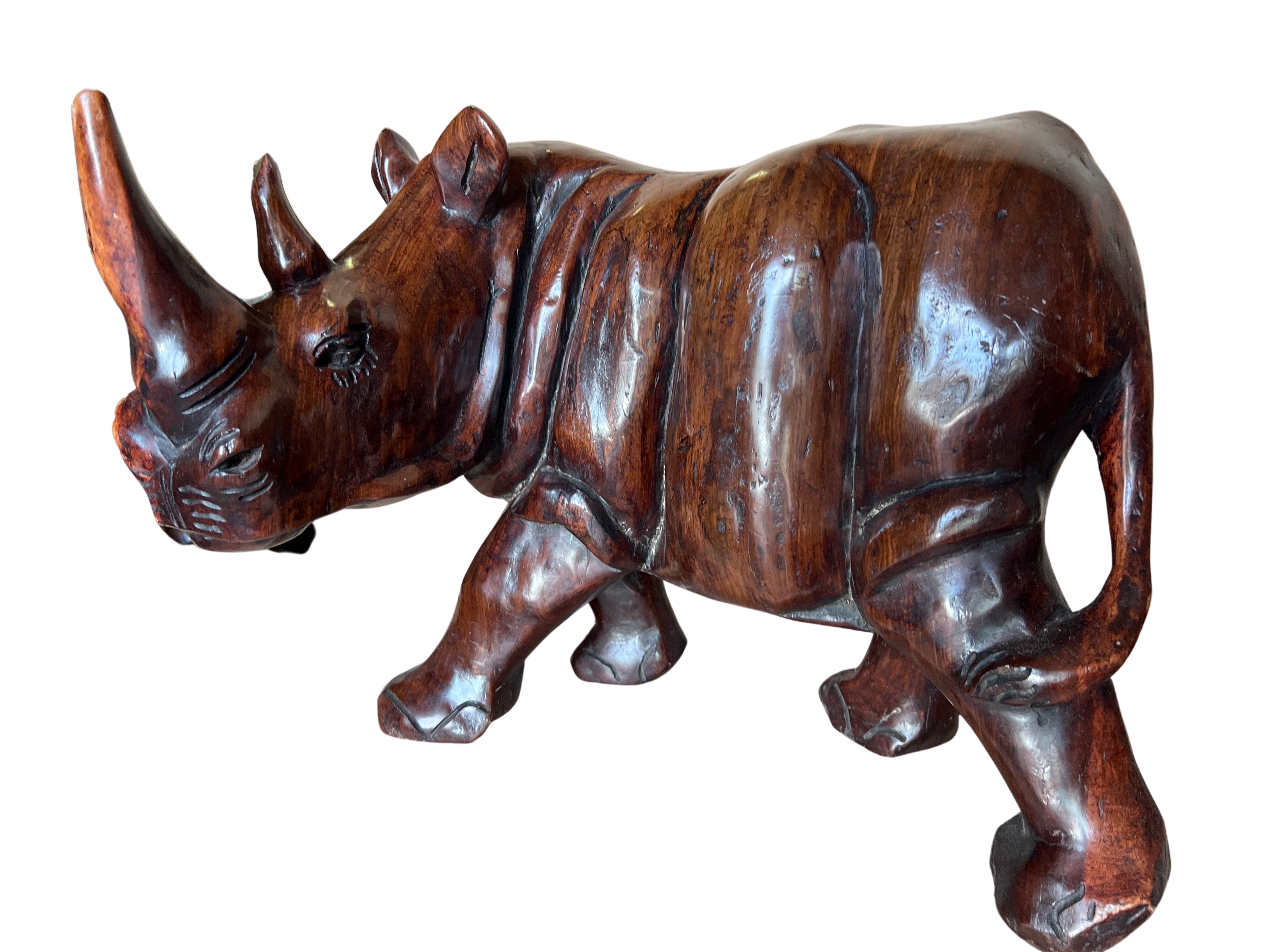 Chichewa Malawi Wooden Rhino - Chichewa
