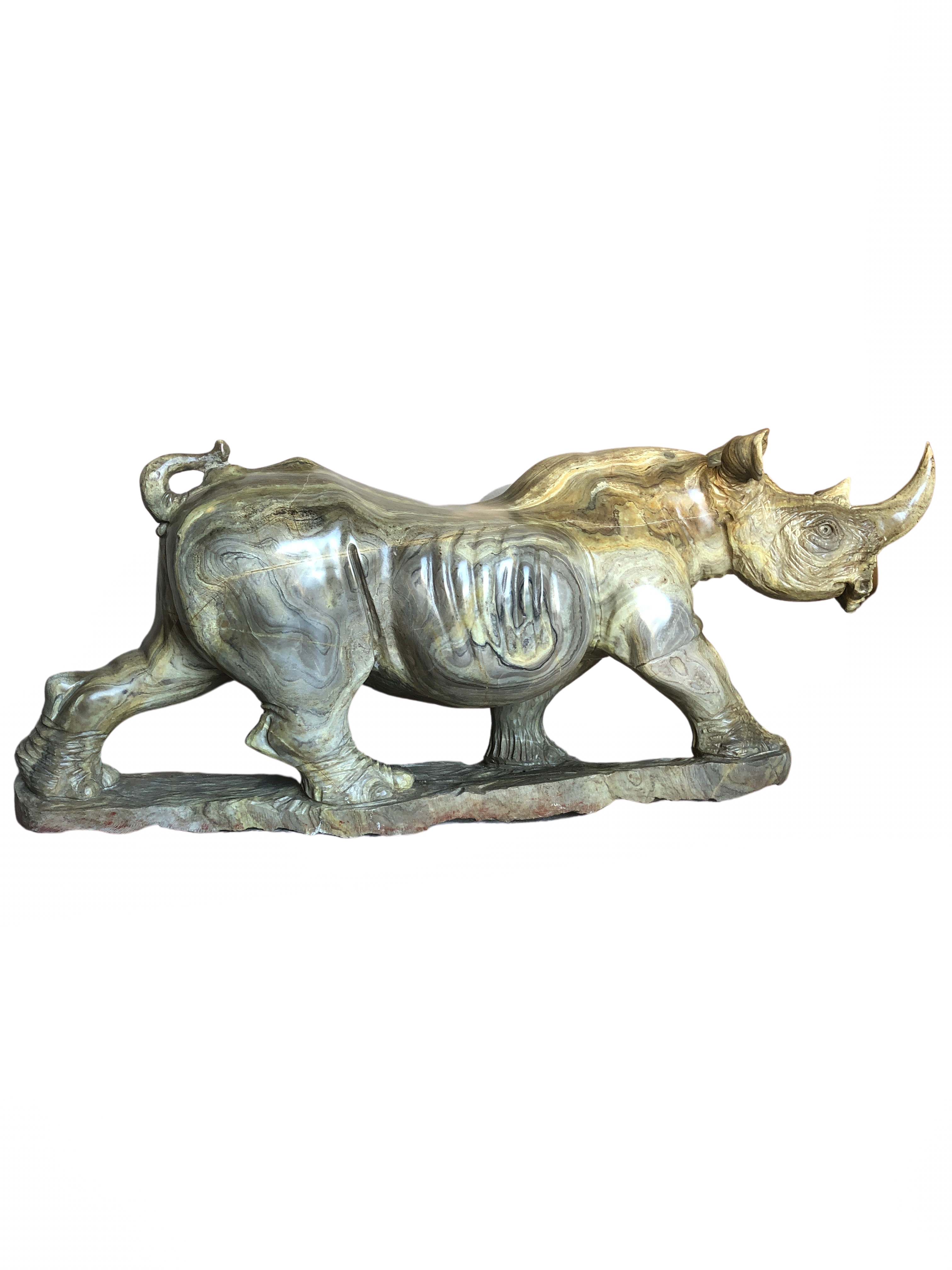 Shona Tribe Butter Jade Rhino - Shona