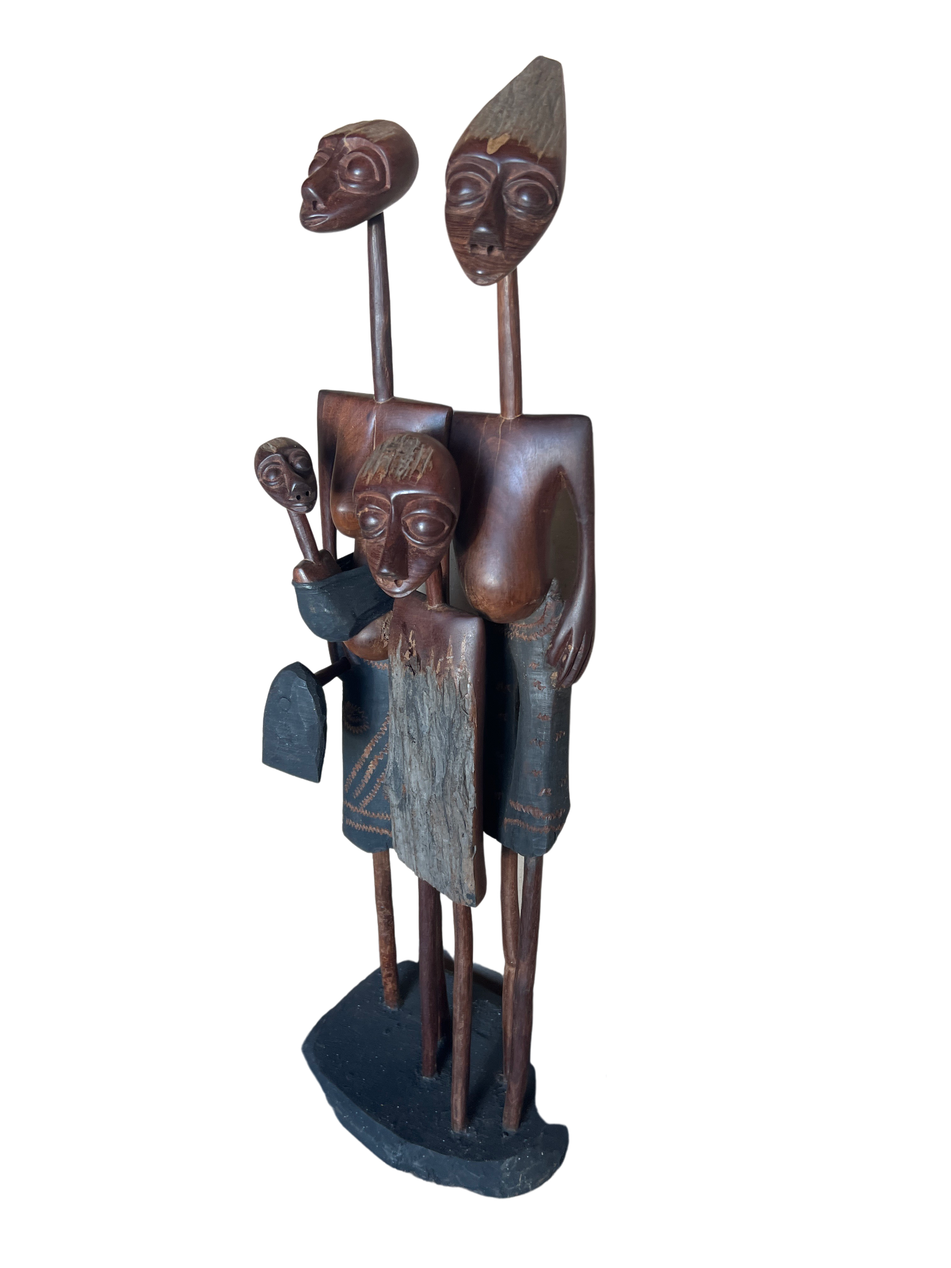 Makonde Mozambique Wooden Family - Makonde