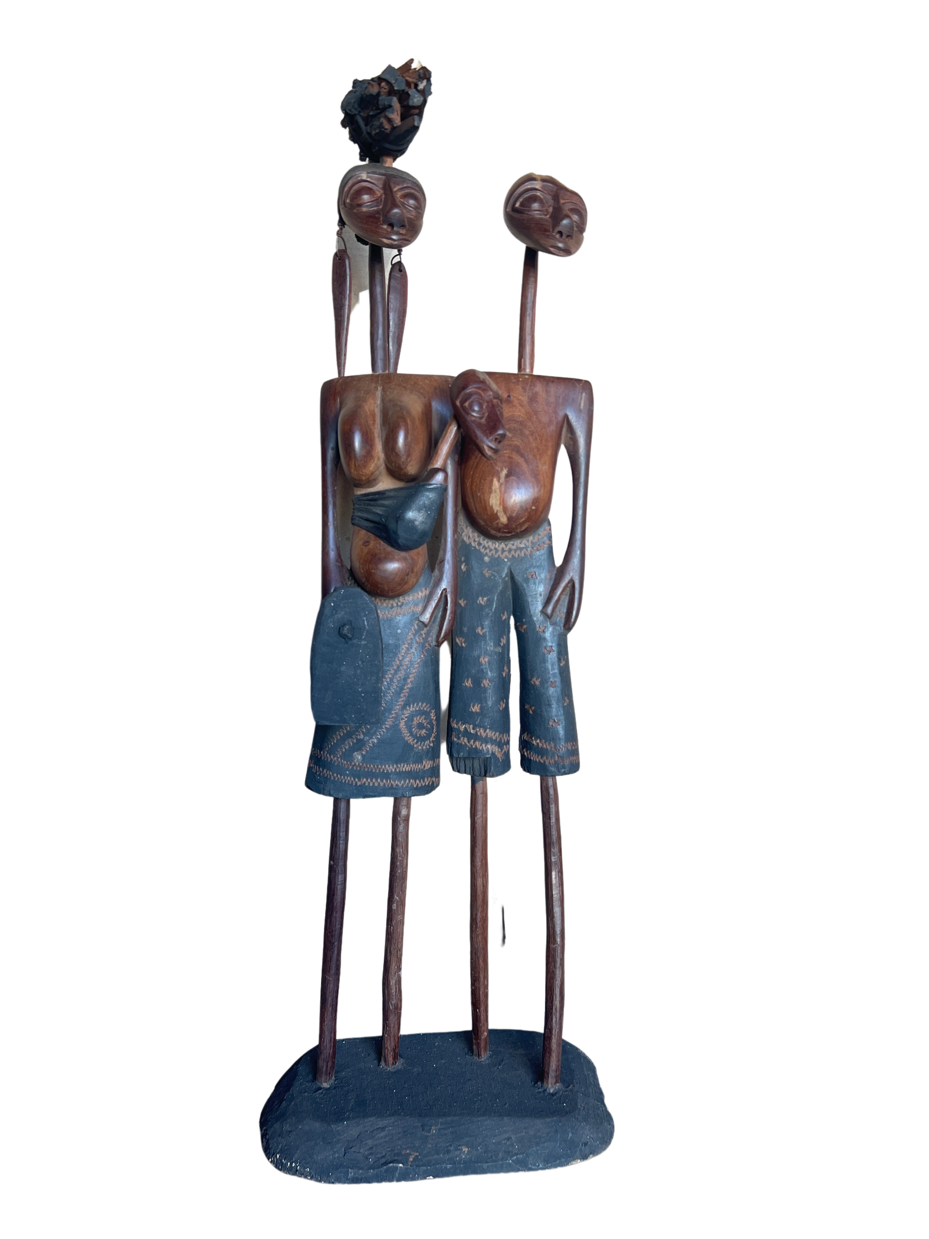Makonde Mozambique Wooden Family - Makonde