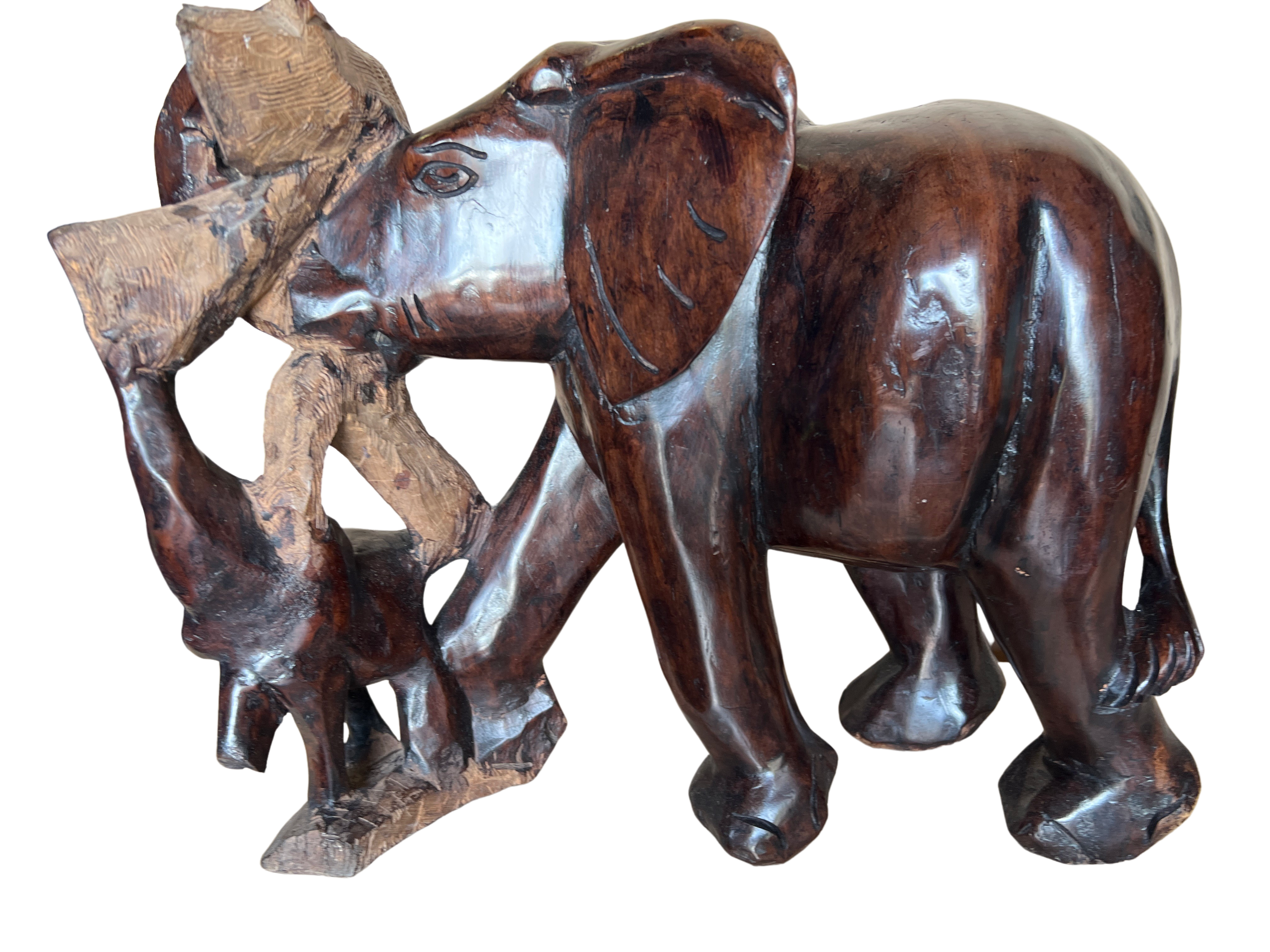 Chichewa Malawi Wooden Elephant - Chichewa