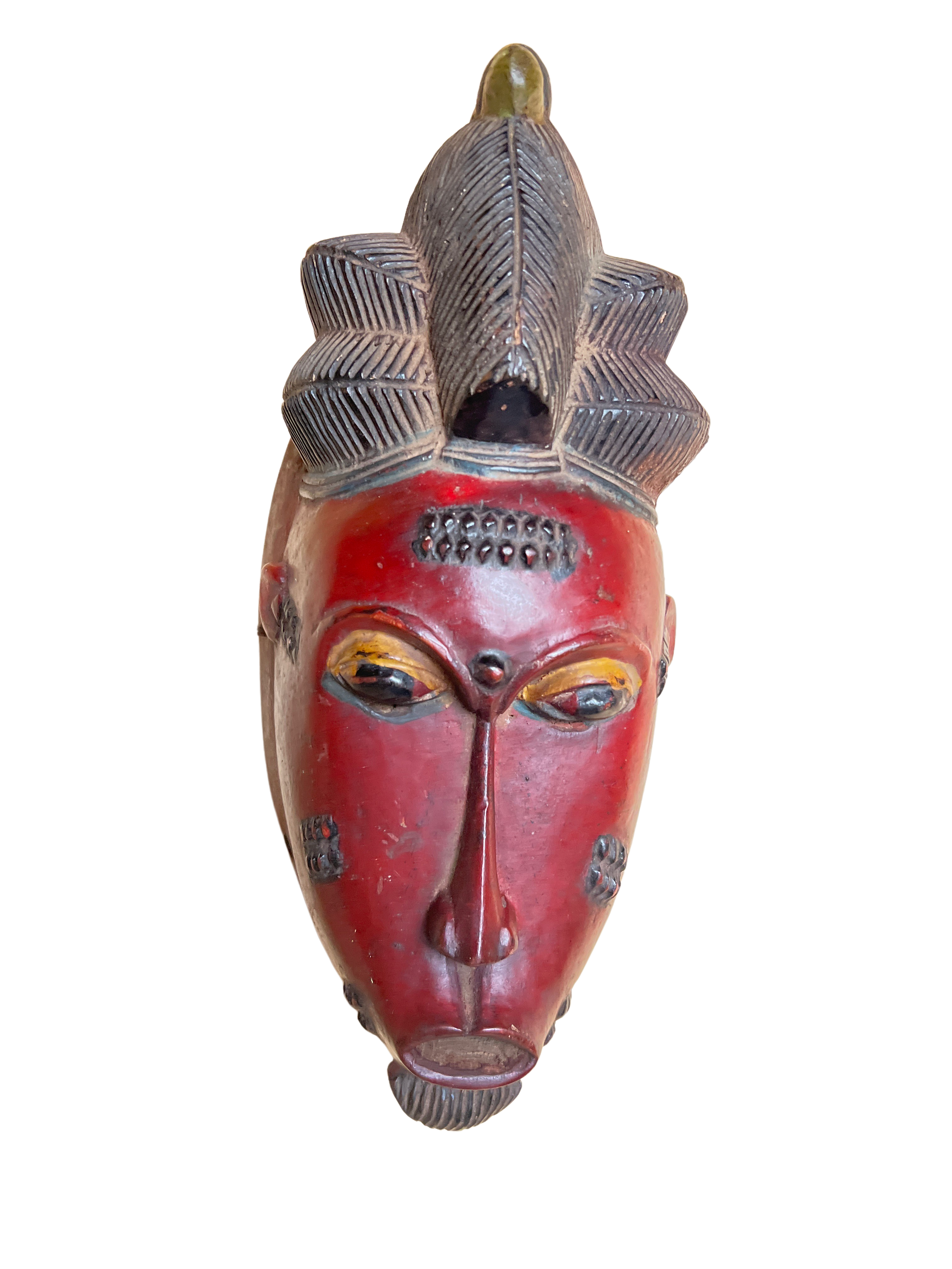 Baule Tribe Painted Mask