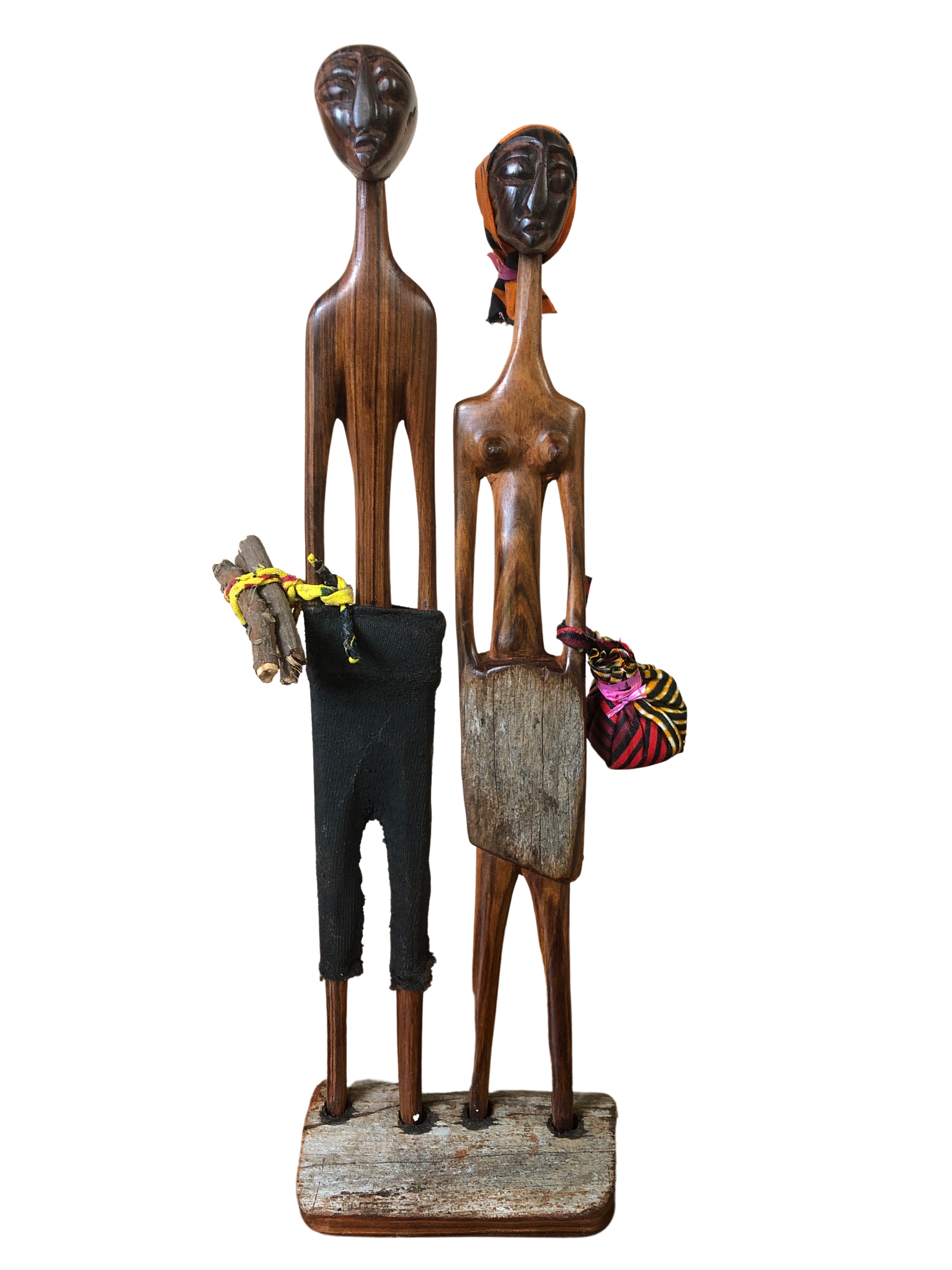 Makonde Mozambican Long Tall Couple - Makonde