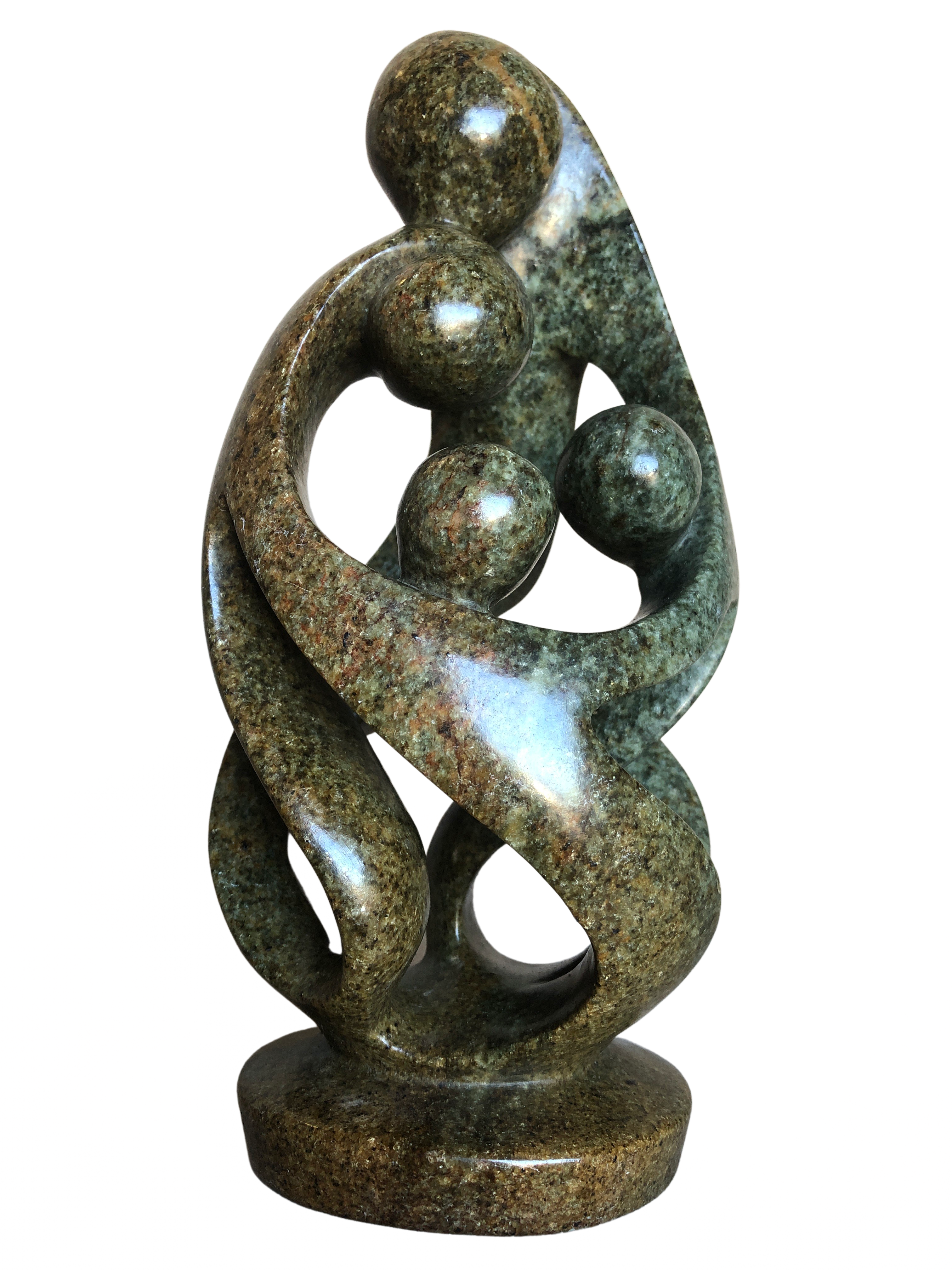 Shona Tribe Serpentine Rock Family of Four