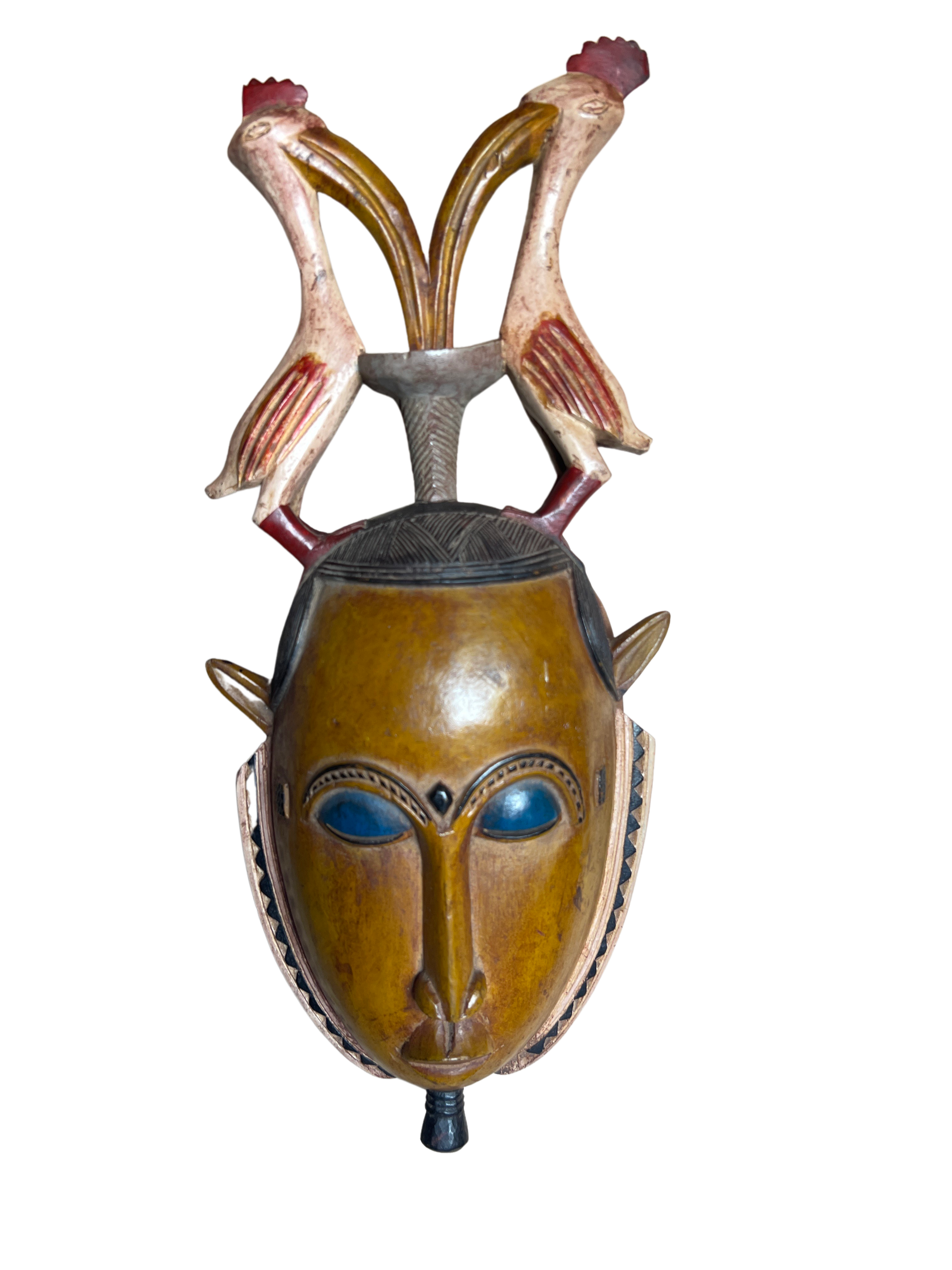 Baule Tribe Painted Mask