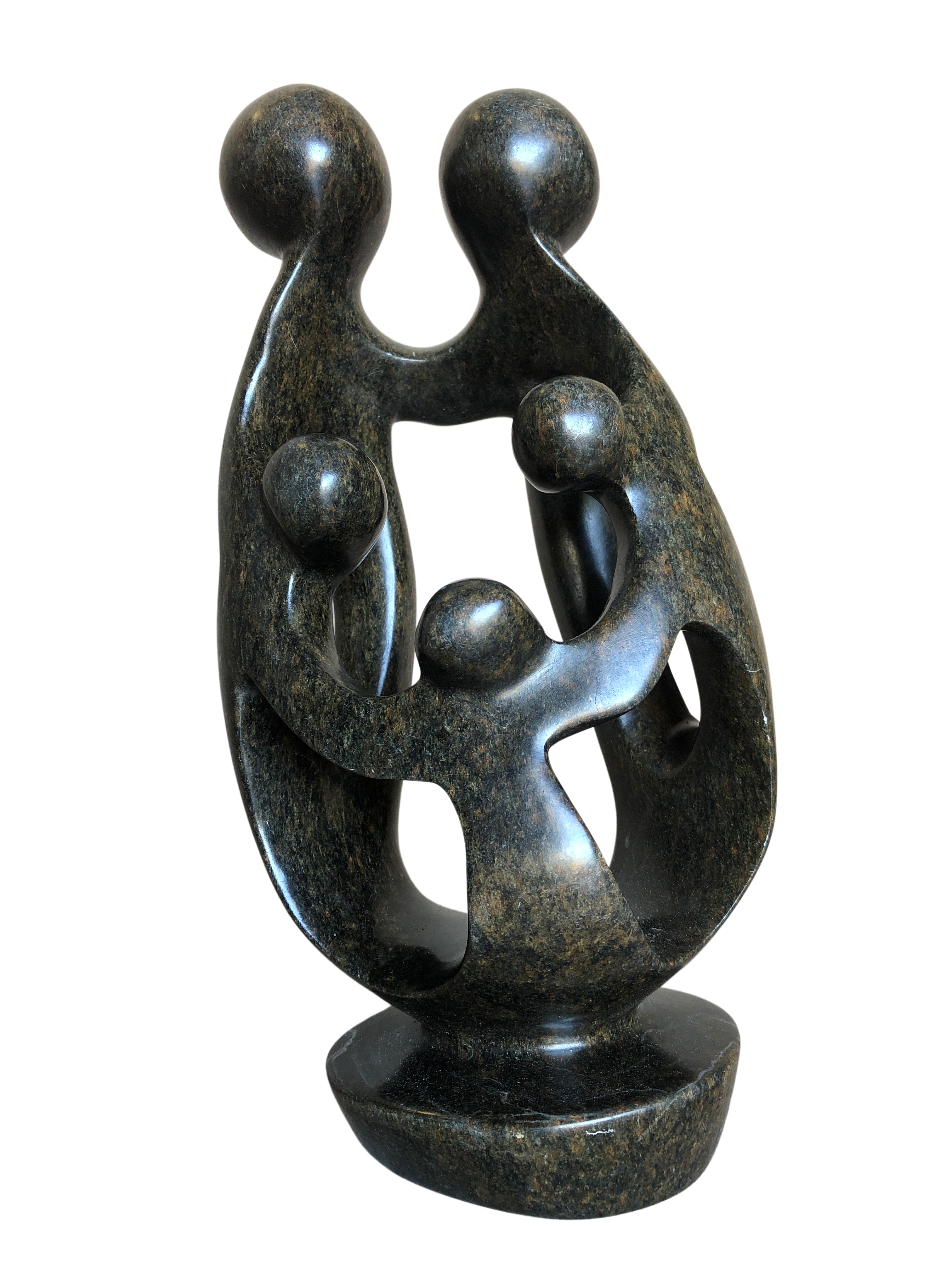 Shona Tribe Serpentine Rock Family of Five