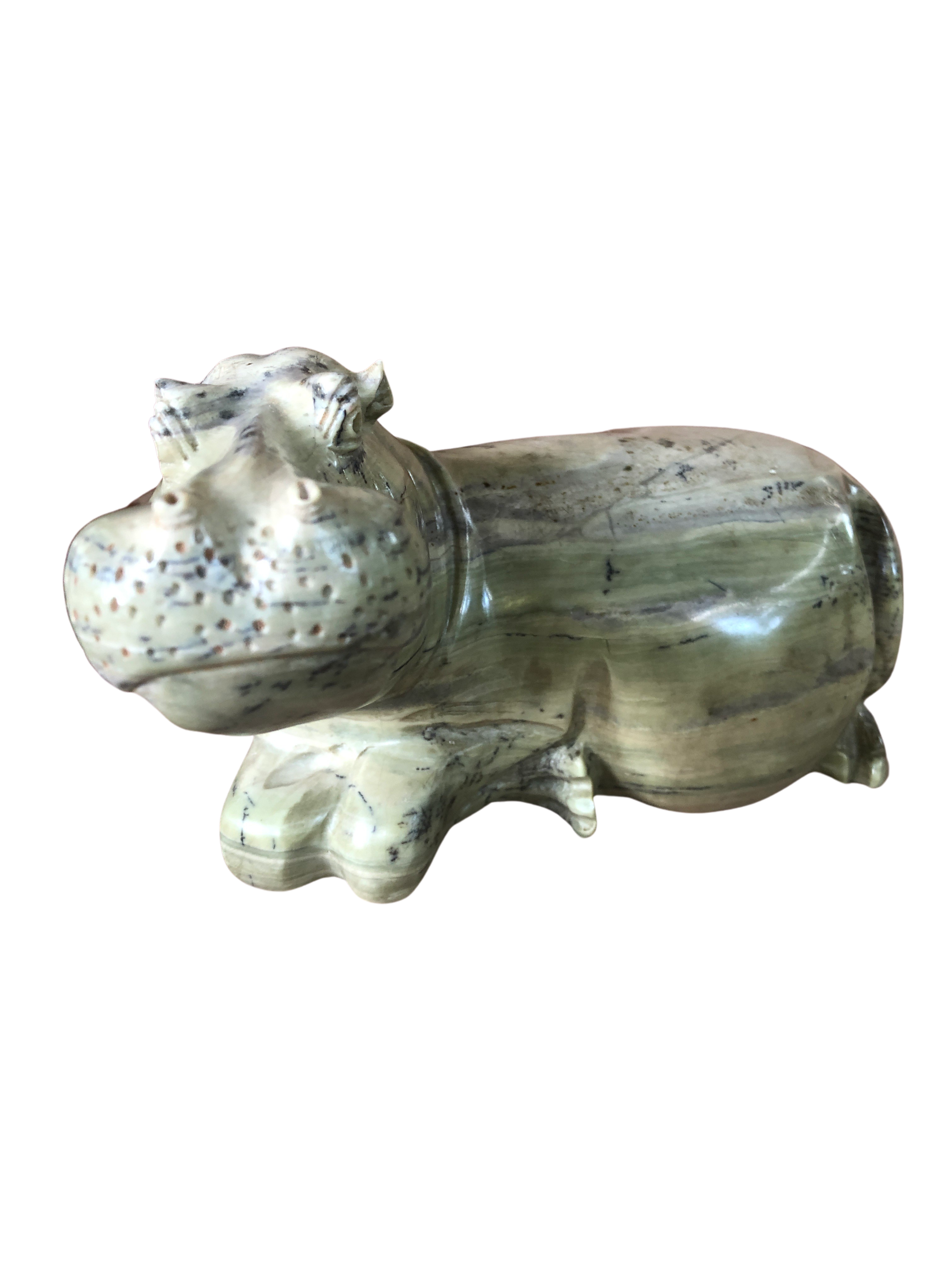 Shona Tribe Butter Jade Hippo - Shona