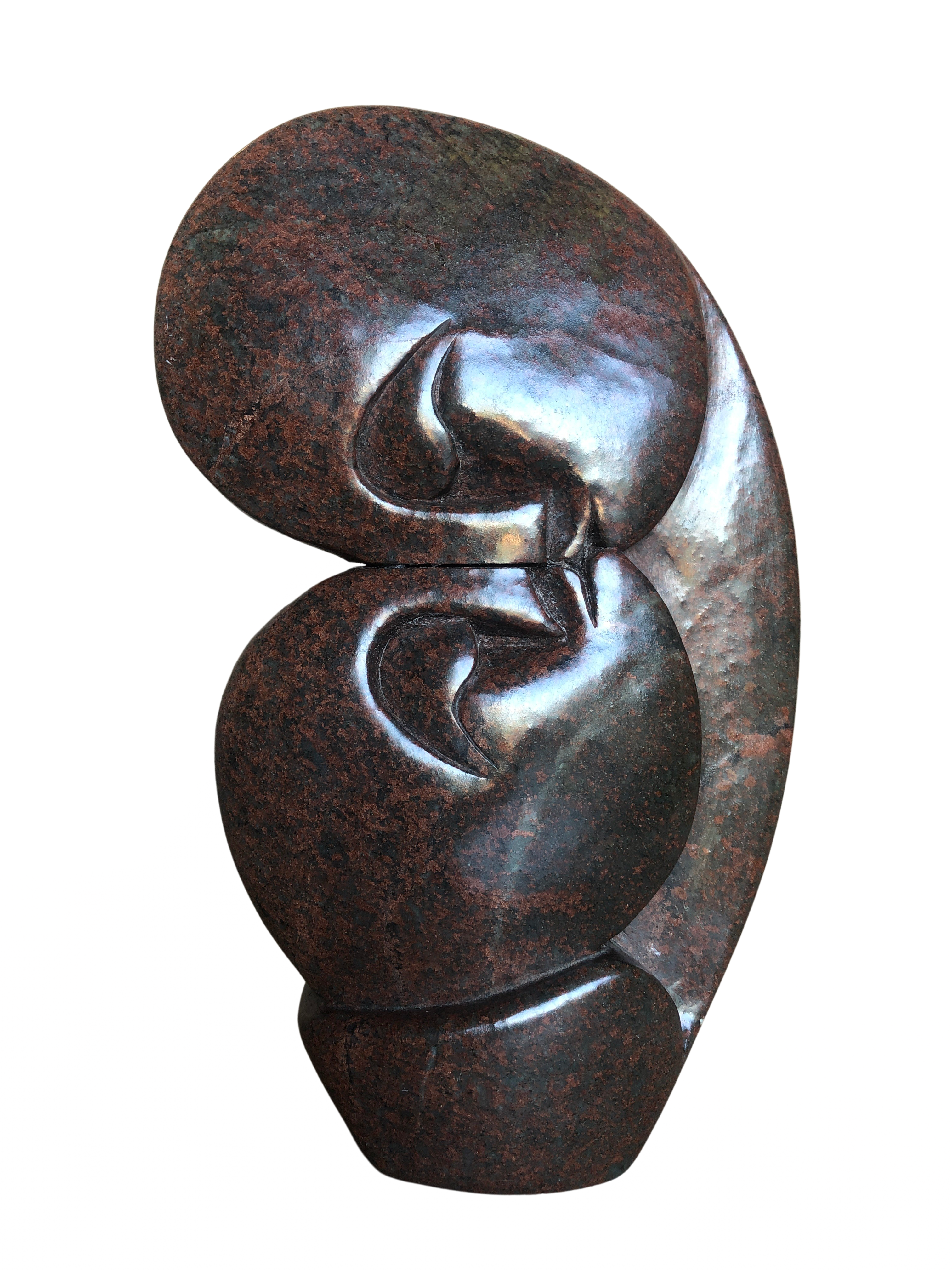Shona Tribe Serpentine Stone Flat Lovers