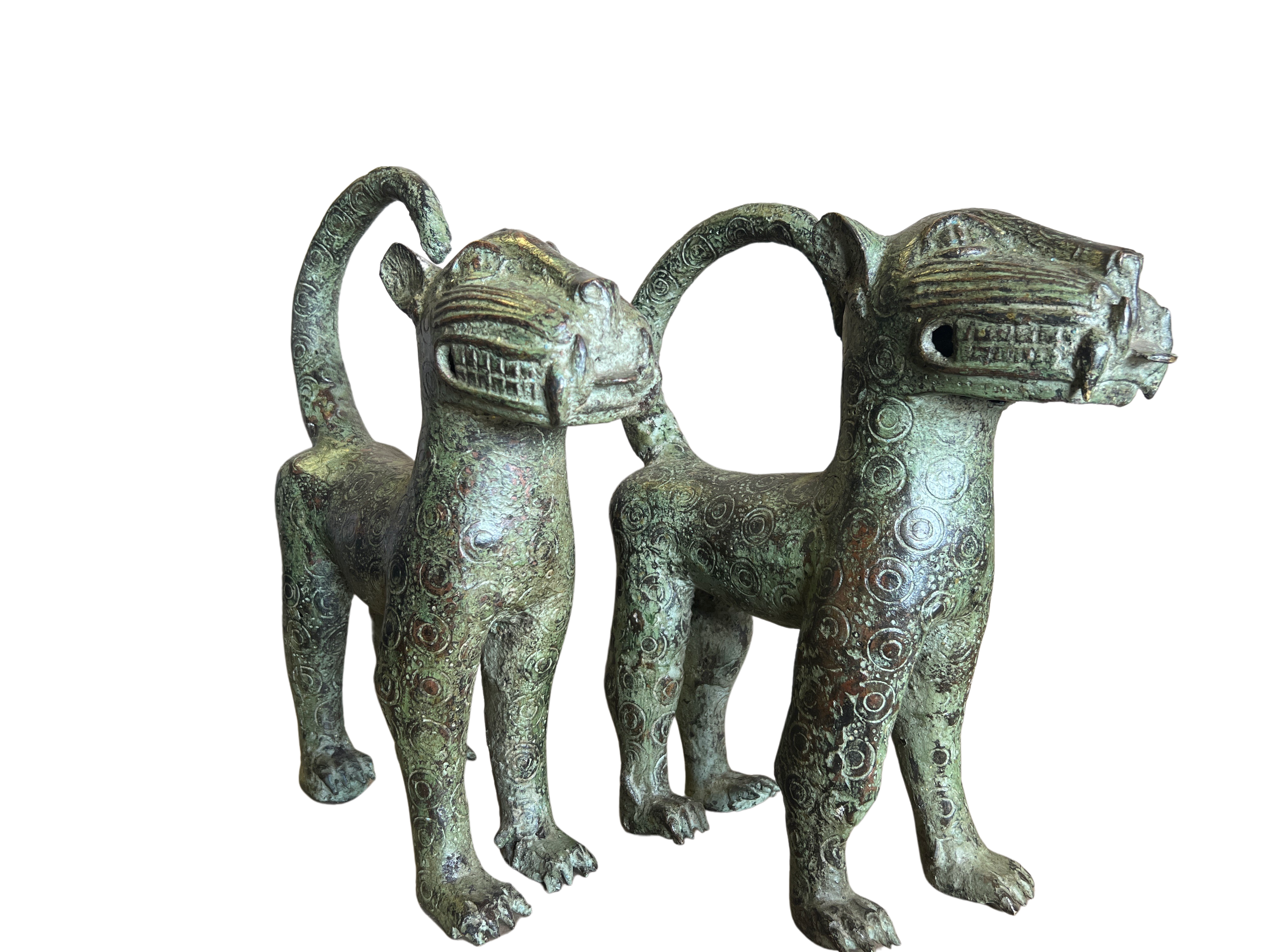 Edo Benin Bronze Leopards