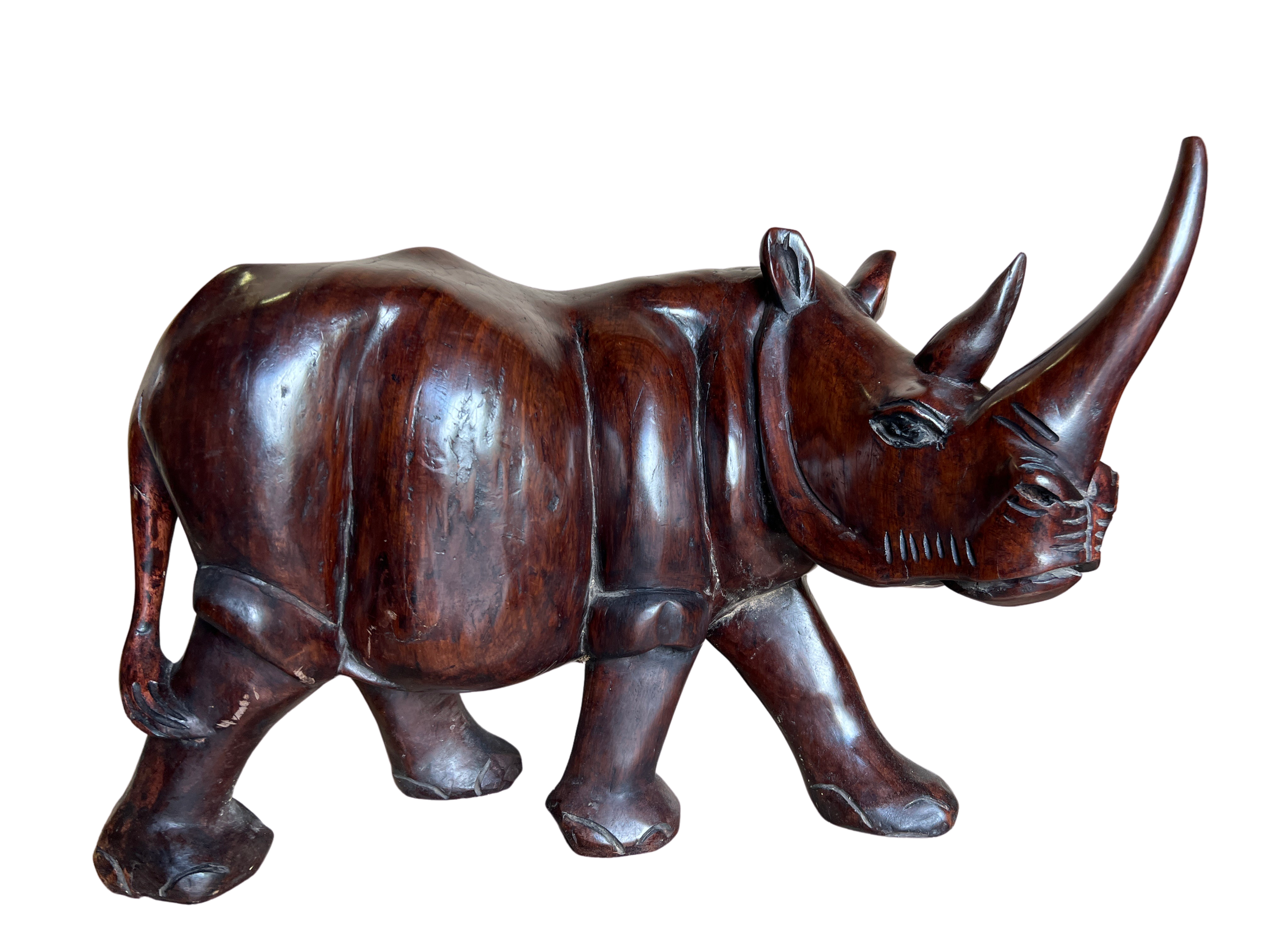 Chichewa Malawi Wooden Rhino - Chichewa