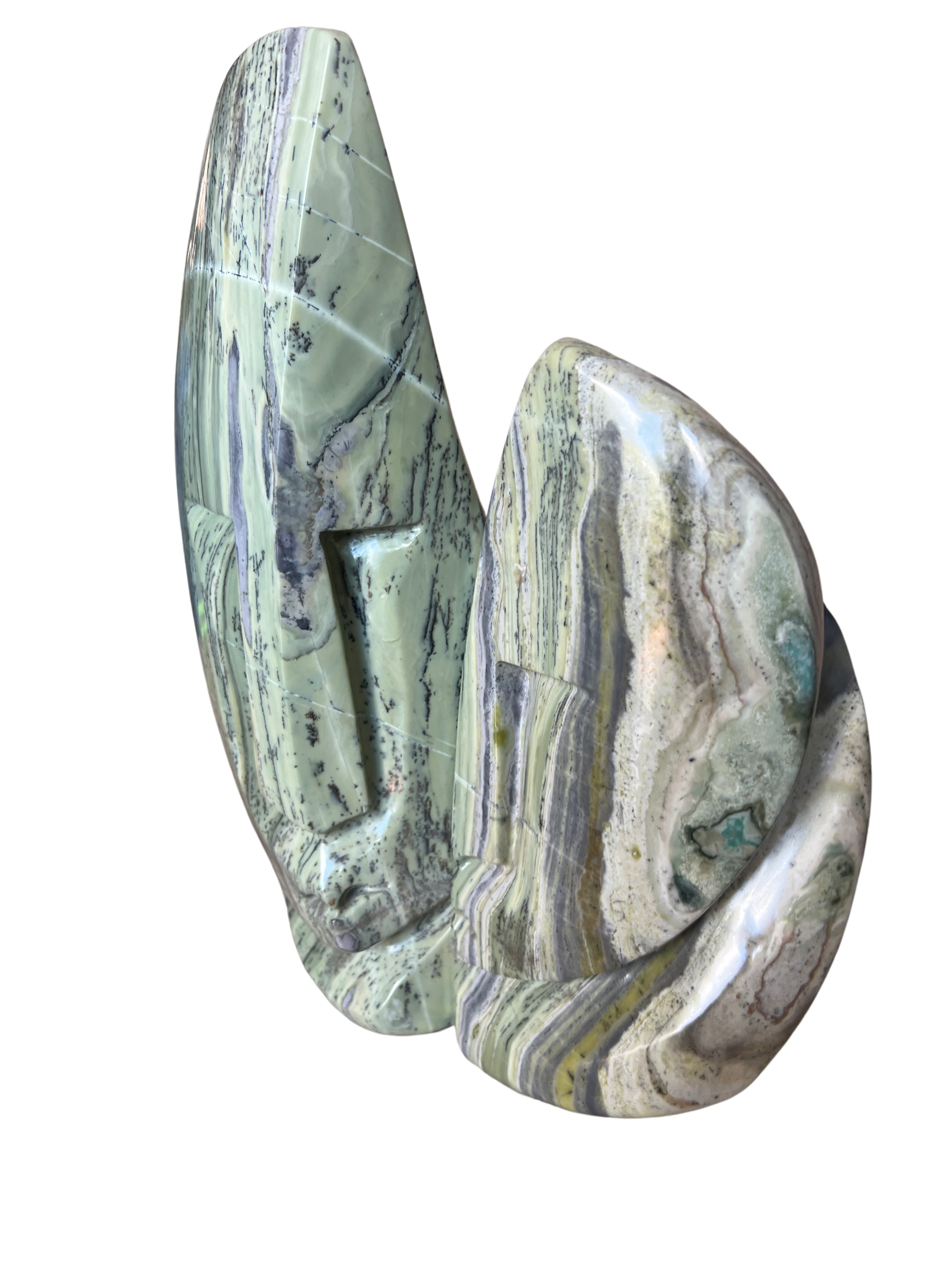 Shona Tribe Butter Jade Mother and Child