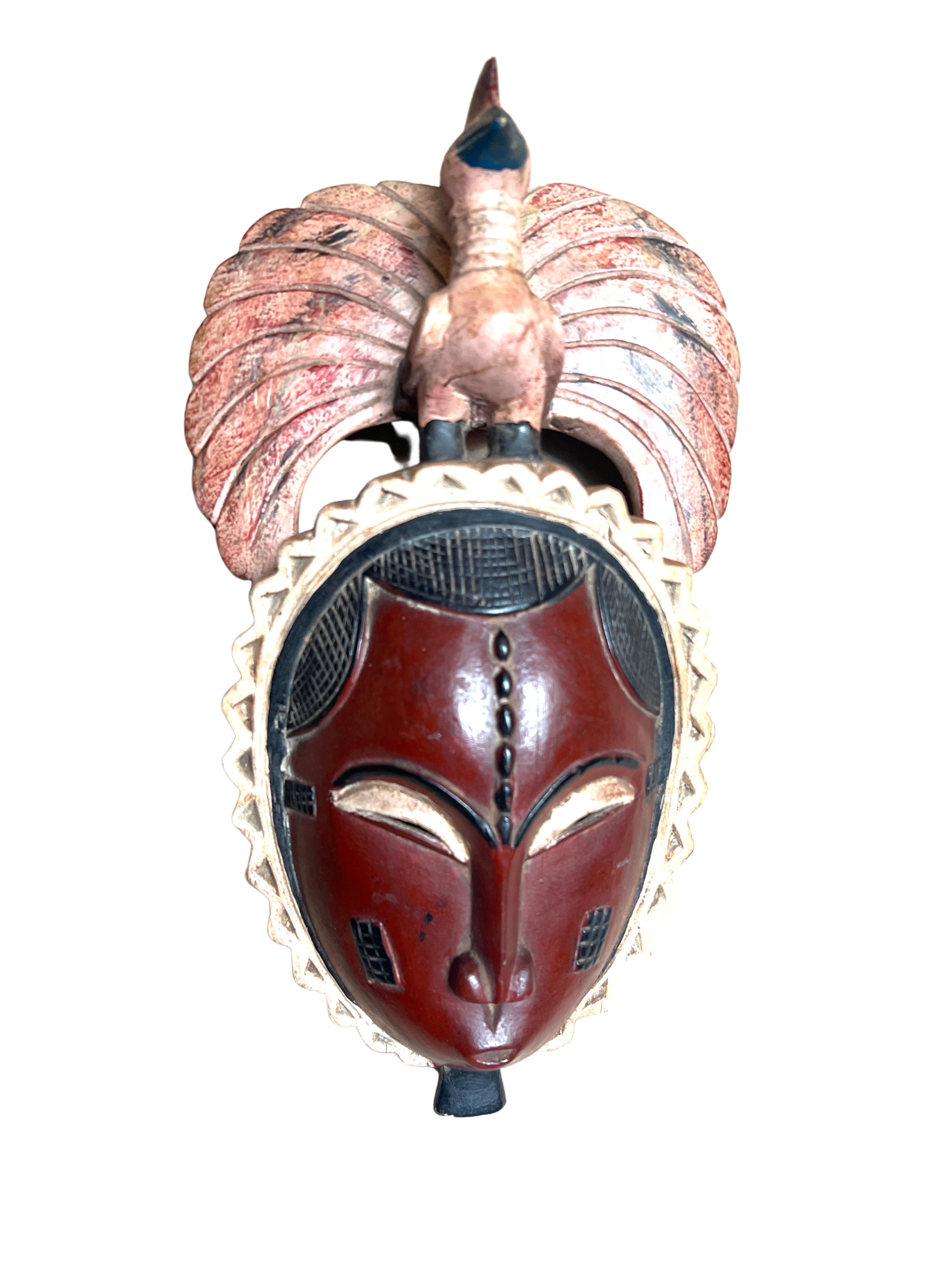 Baule Tribe Painted Mask - Baule