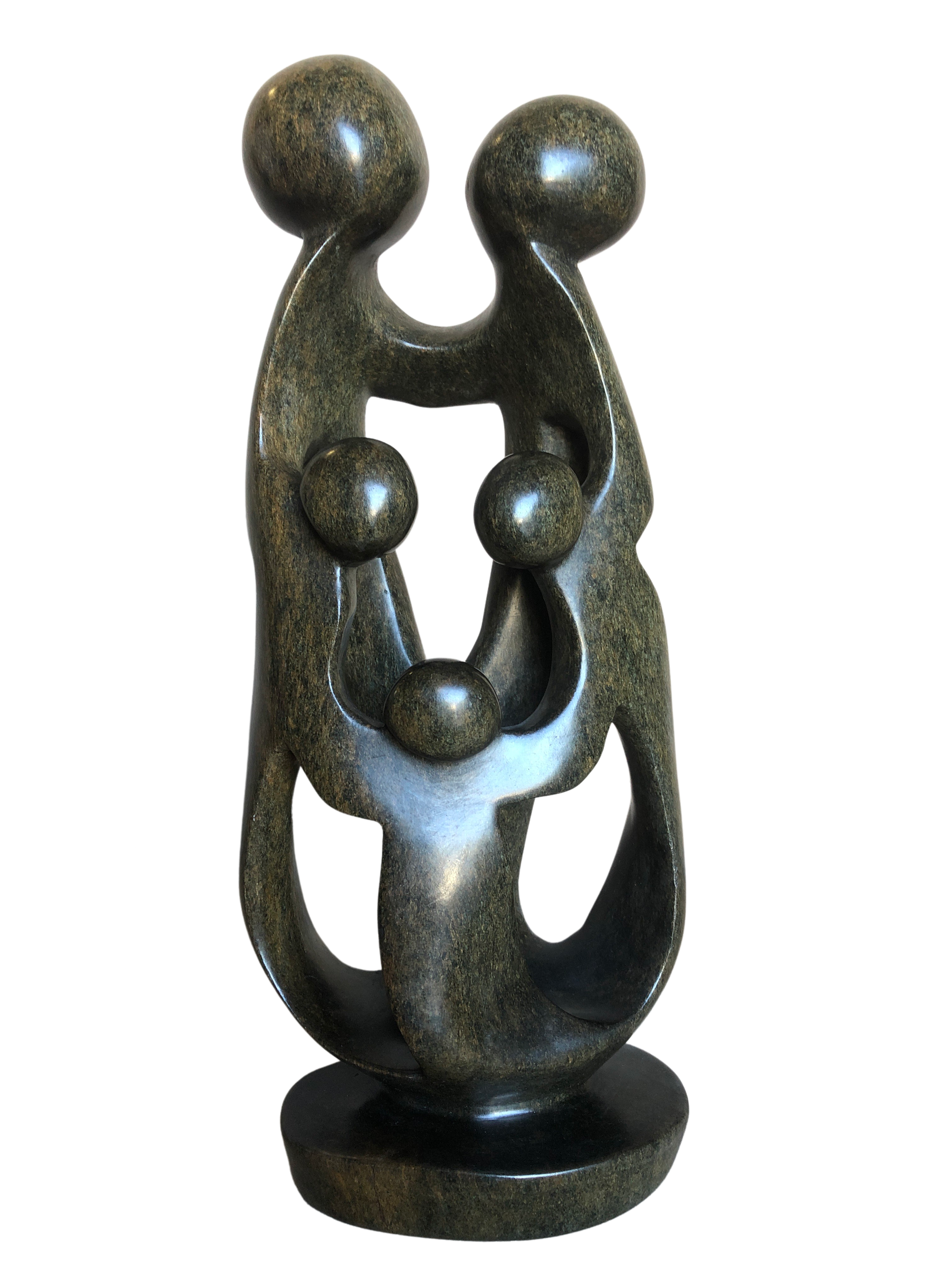 Shona Tribe Serpentine Rock Family of Five