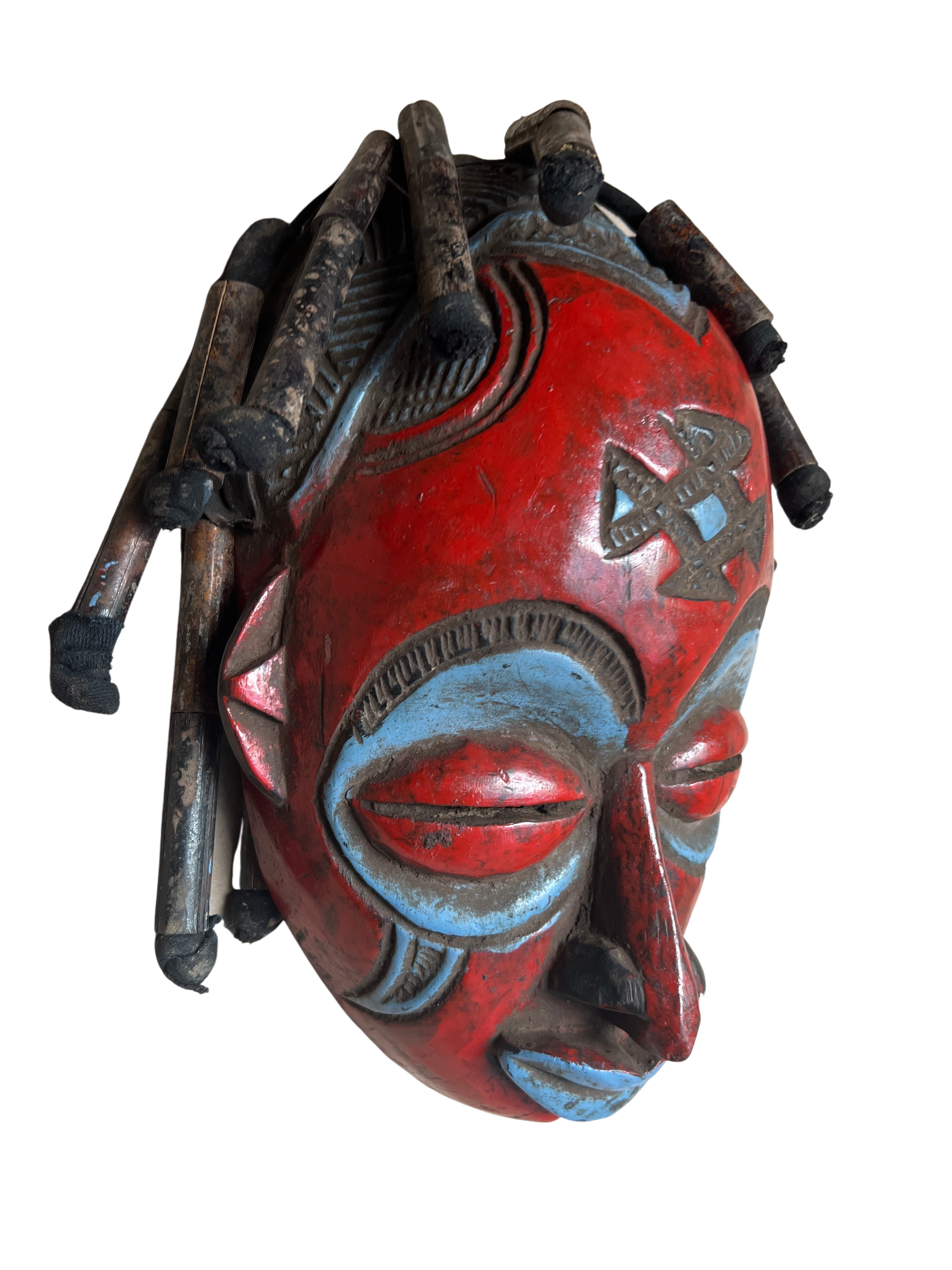 Chokwe Tribe Painted Mask - Chokwe