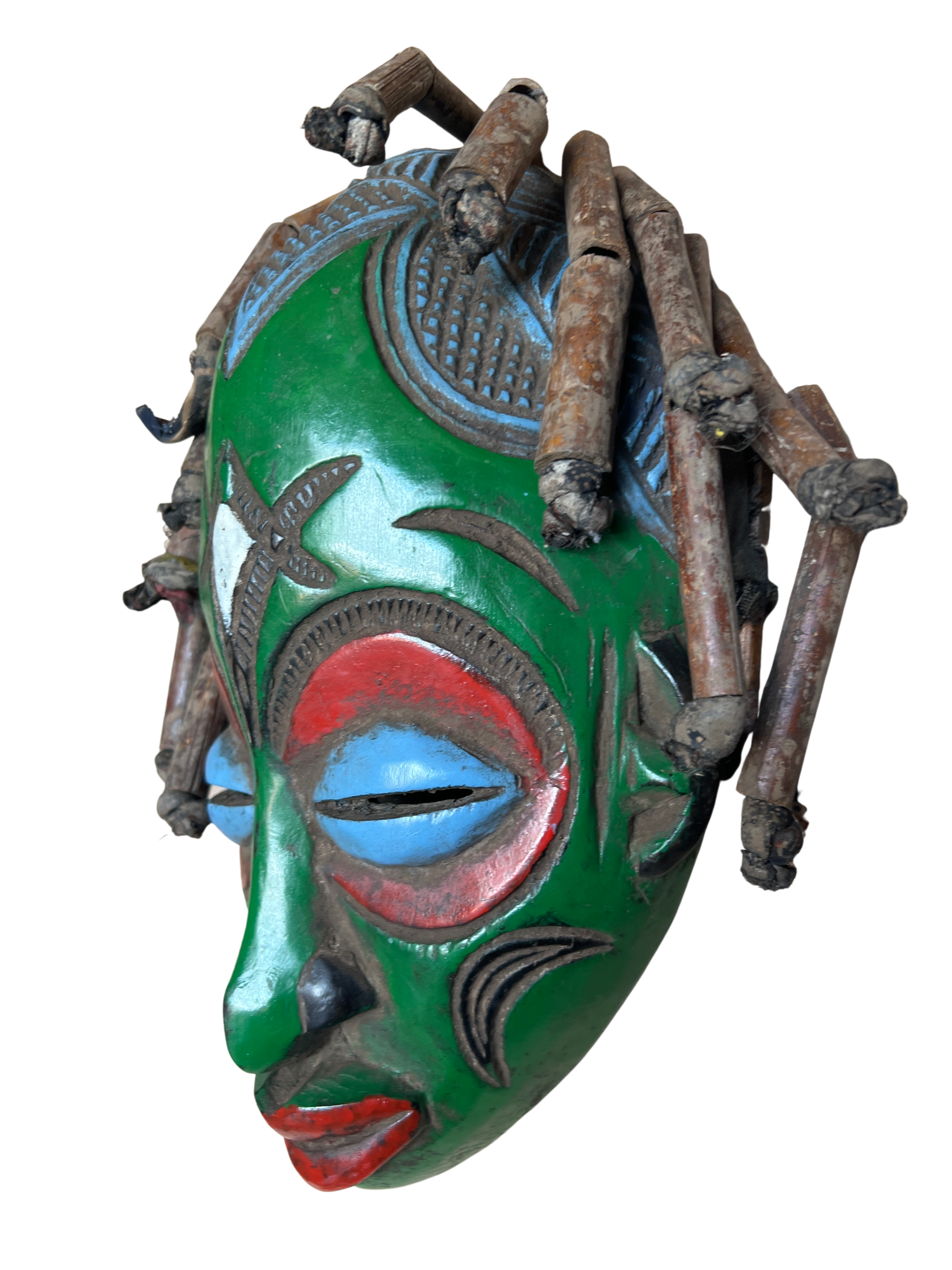 Chokwe Tribe Painted Mask - Chokwe