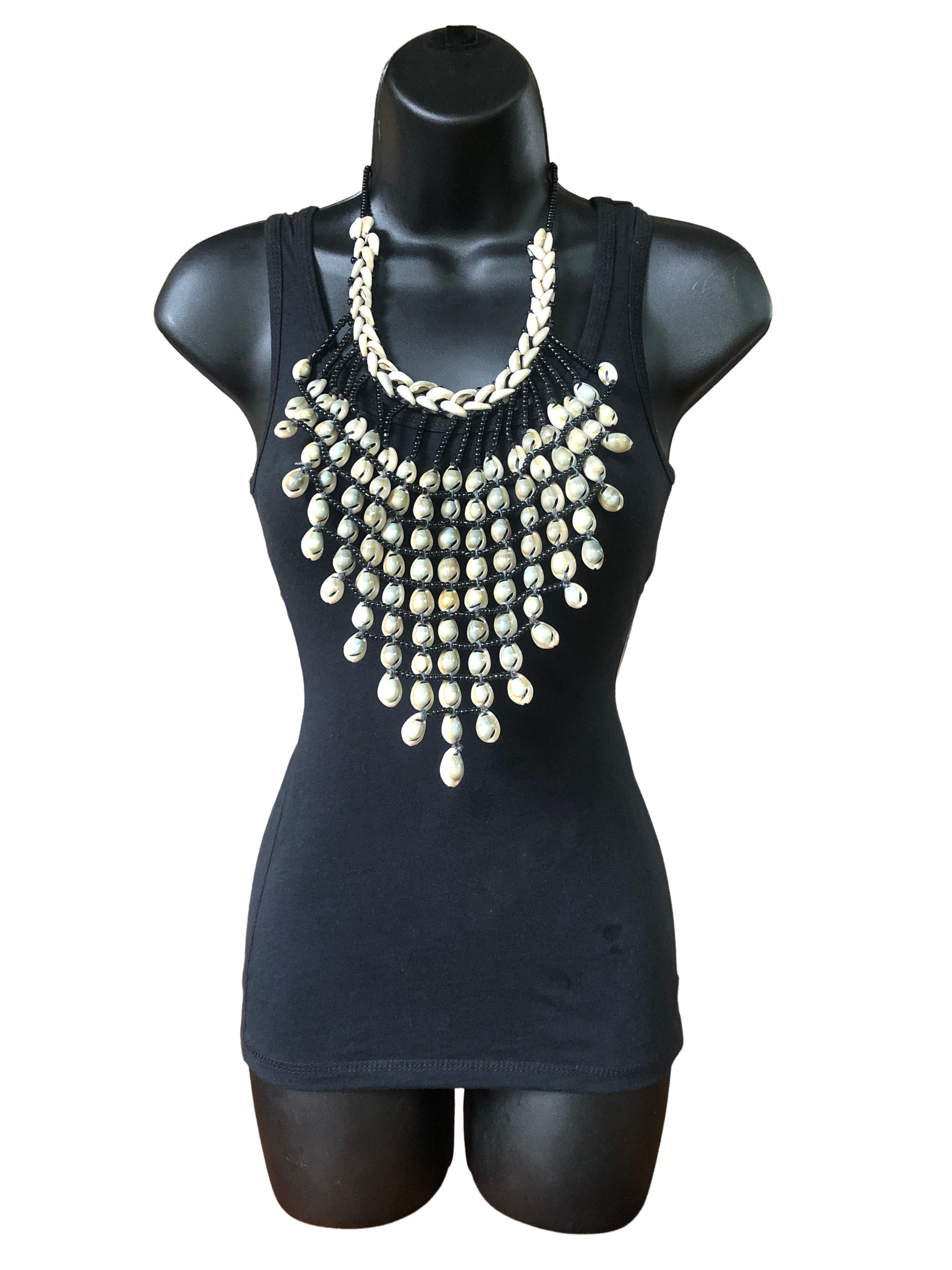 Maasai Cowrie V Necklace