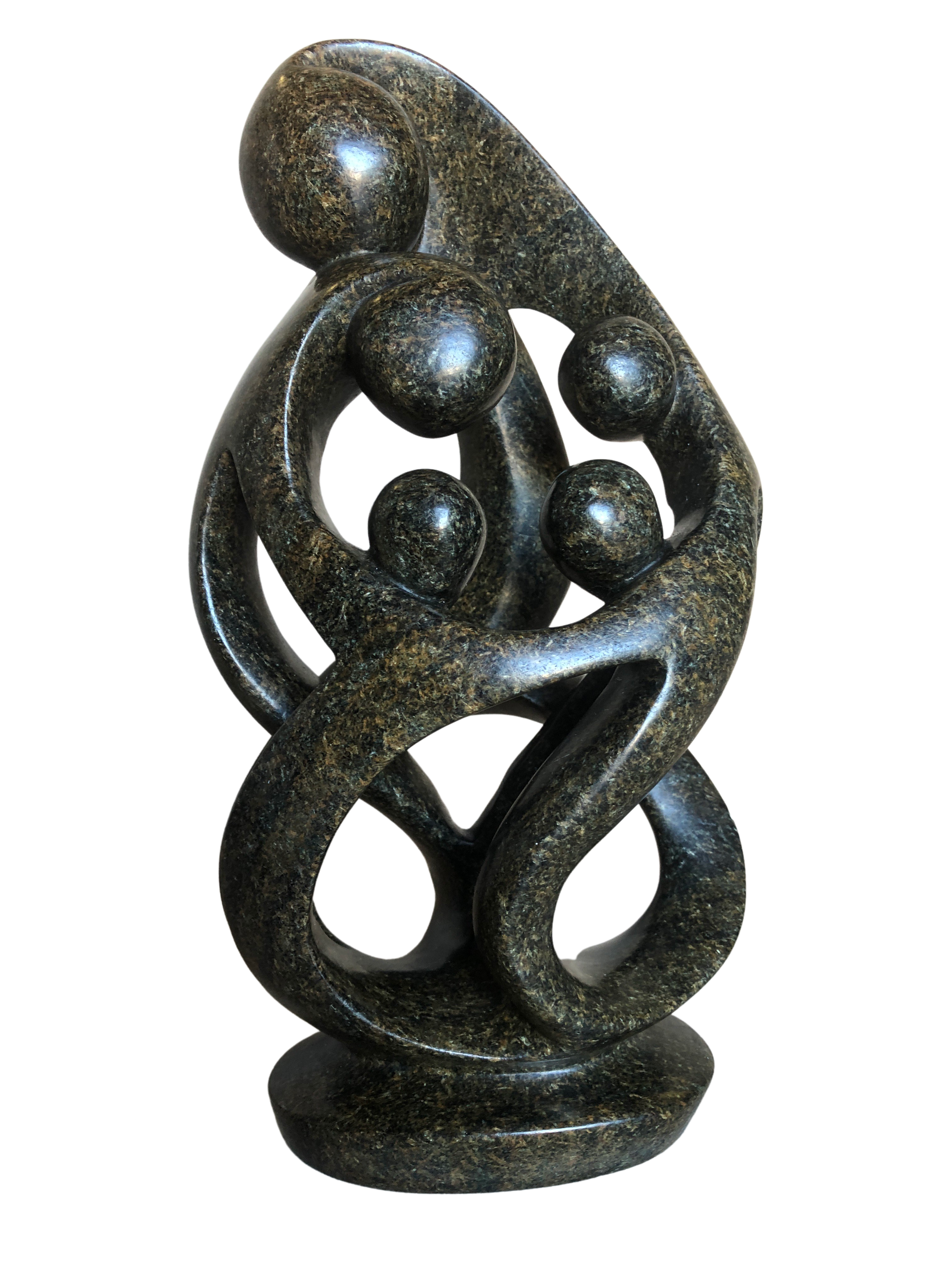 Shona Tribe Serpentine Rock Family of Five - Shona