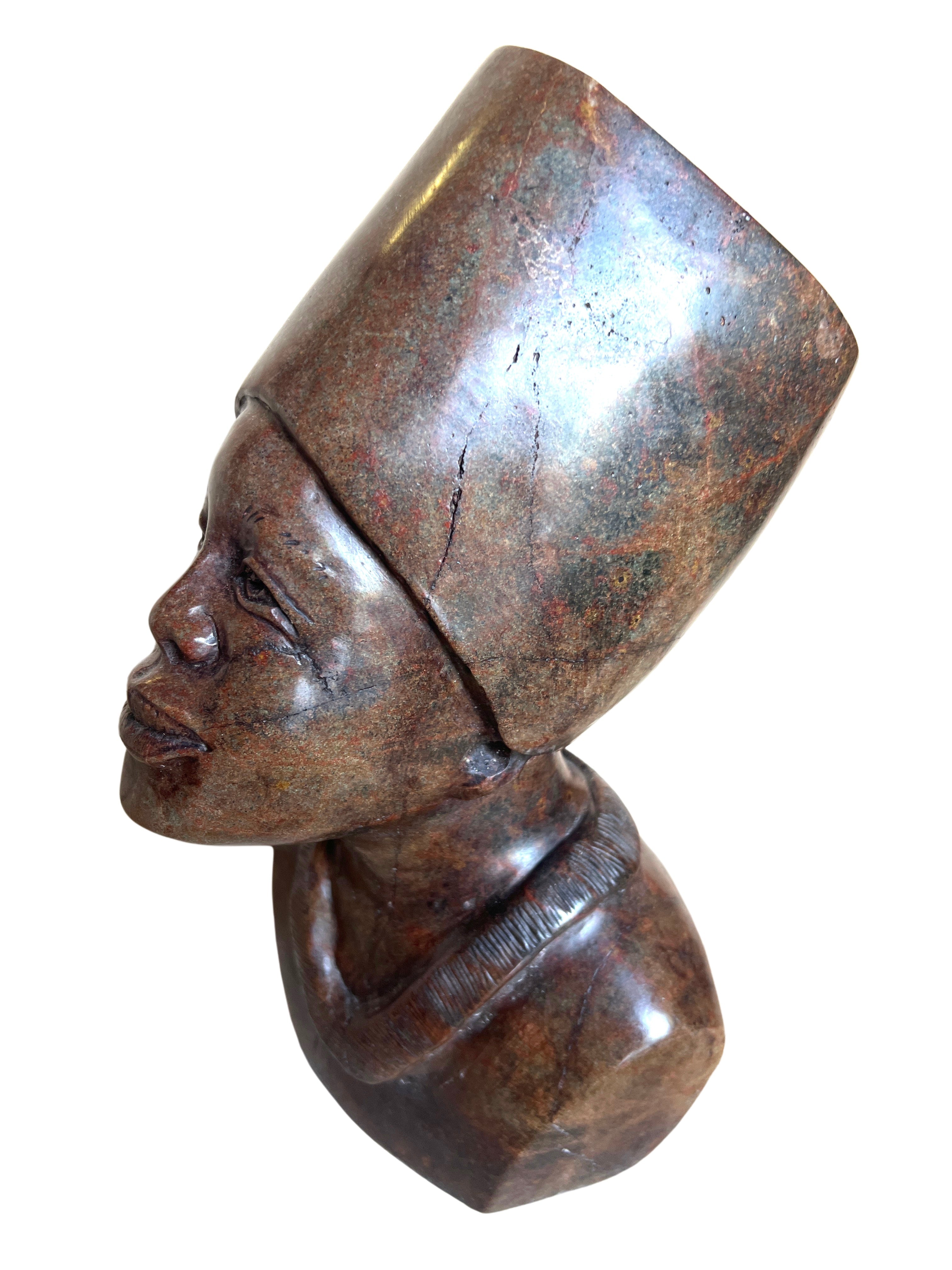 Shona Tribe Fruit Serpentine Woman With hat