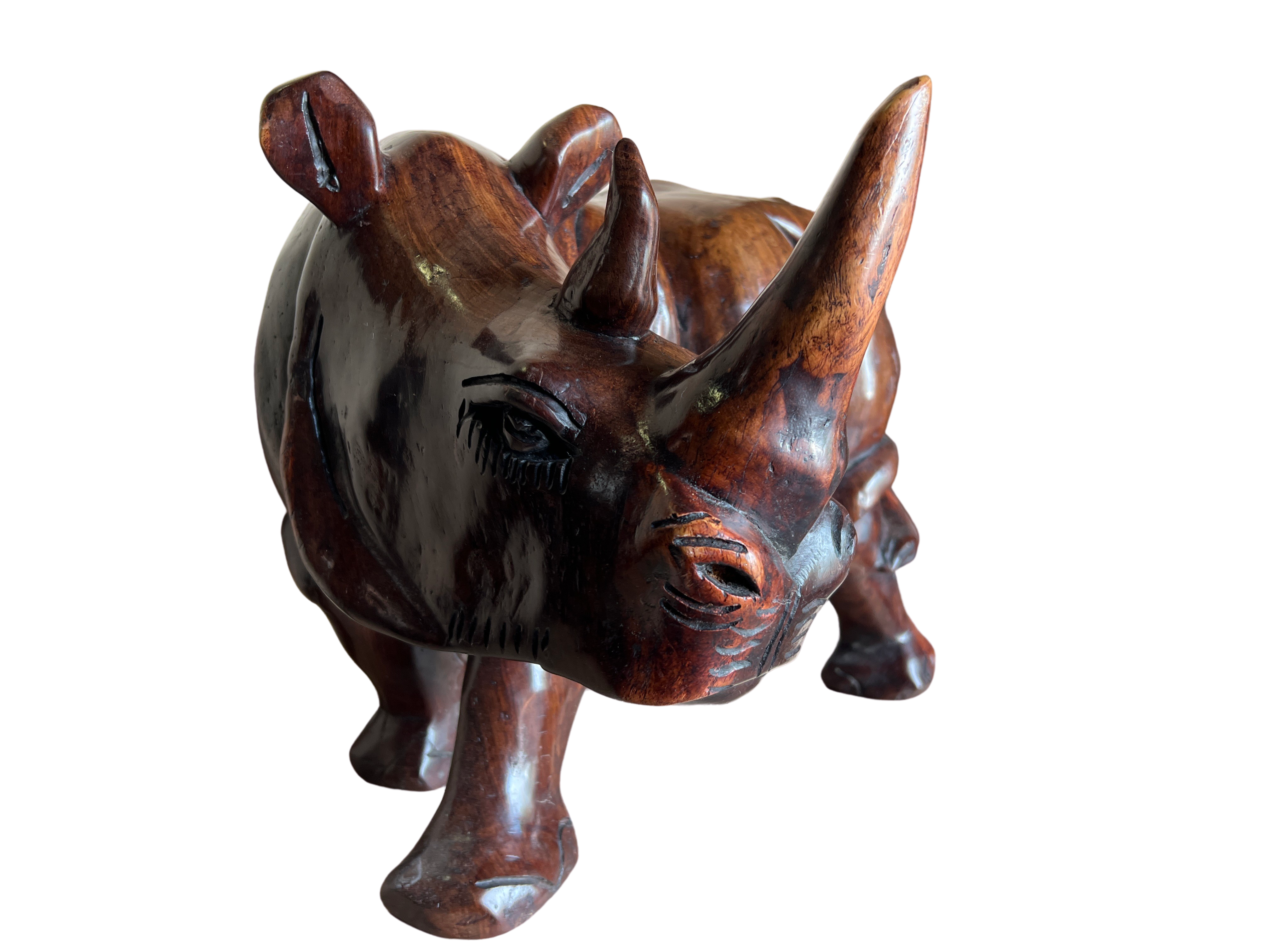 Chichewa Malawi Wooden Rhino - Chichewa