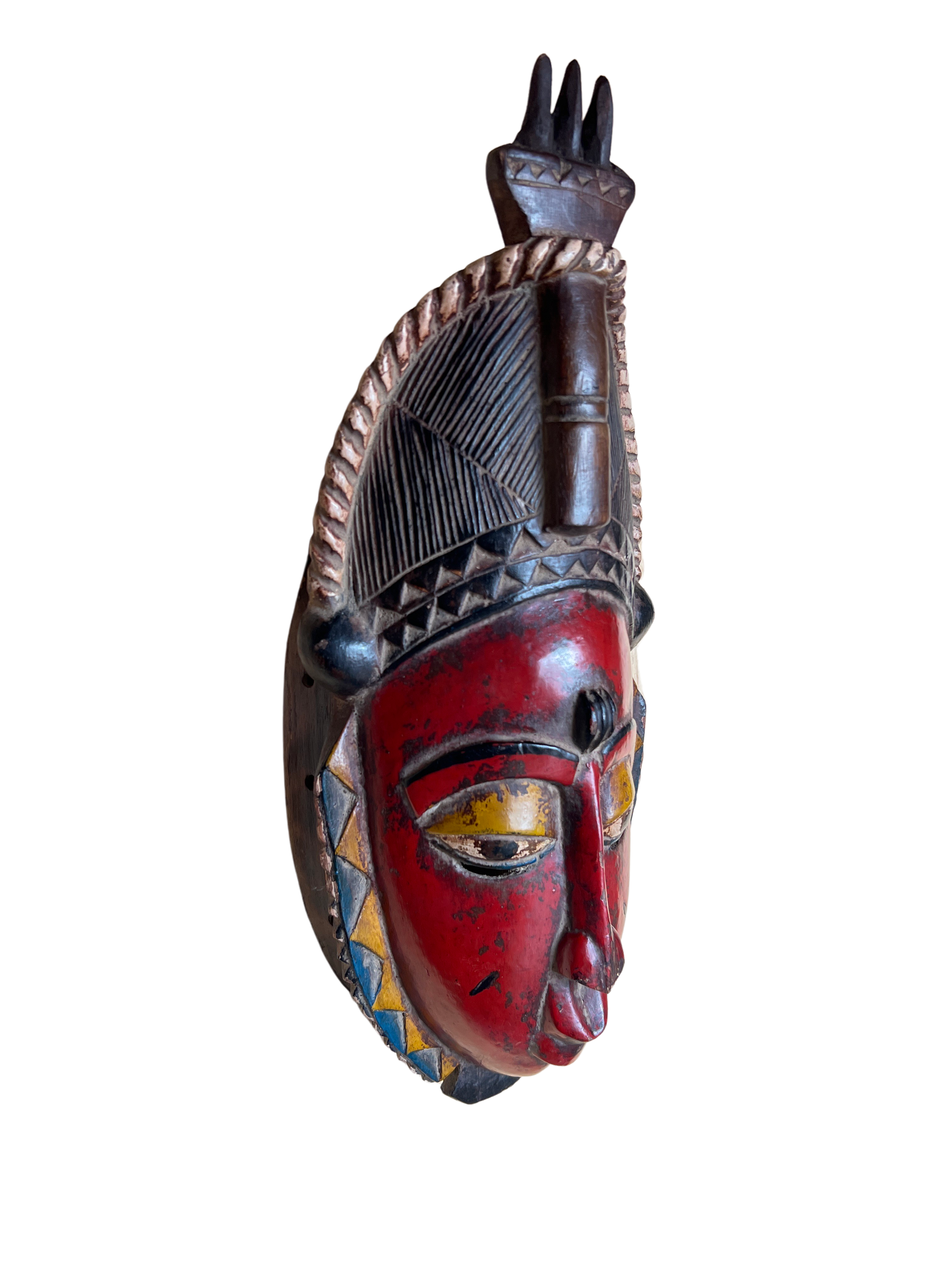 Baule Tribe Painted Mask