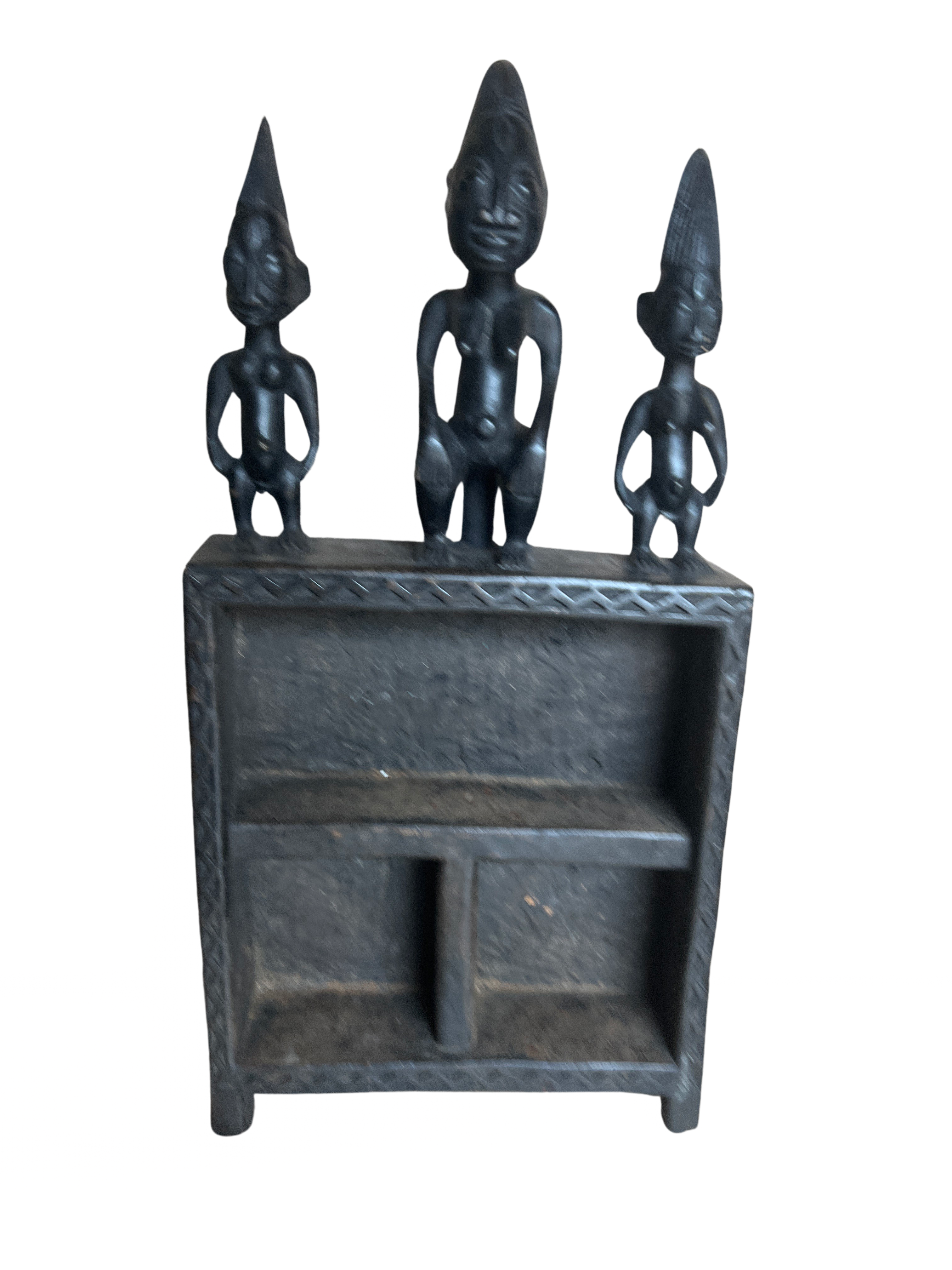 Ashanti Tribe Wooden Shelf