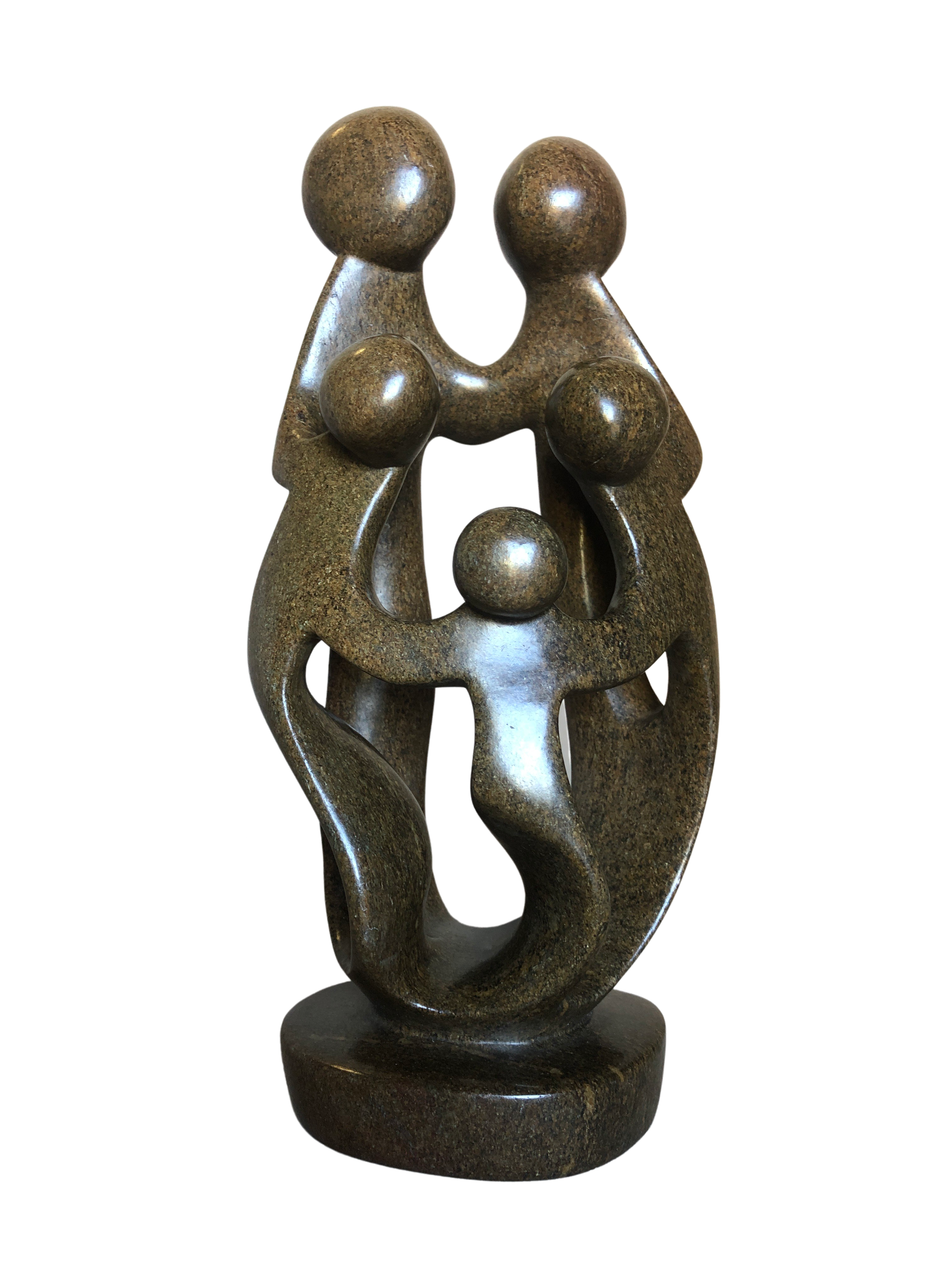 Shona Tribe Serpentine Rock Family of Five