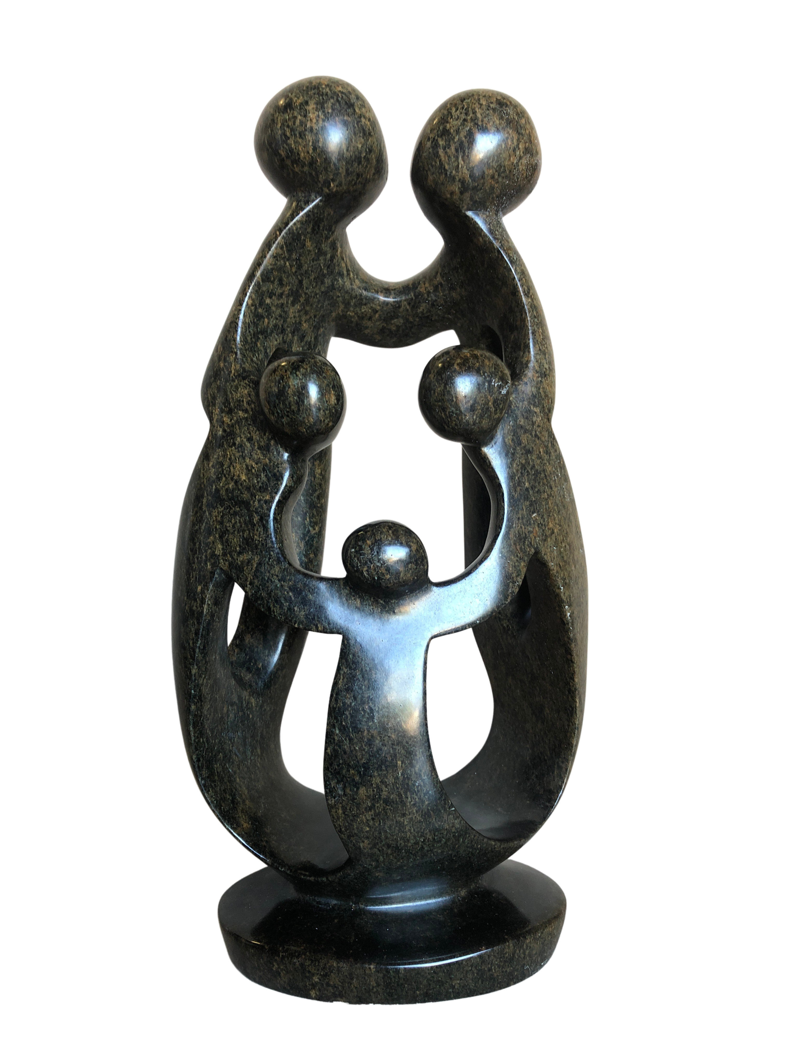 Shona Tribe Serpentine Rock Family of Five
