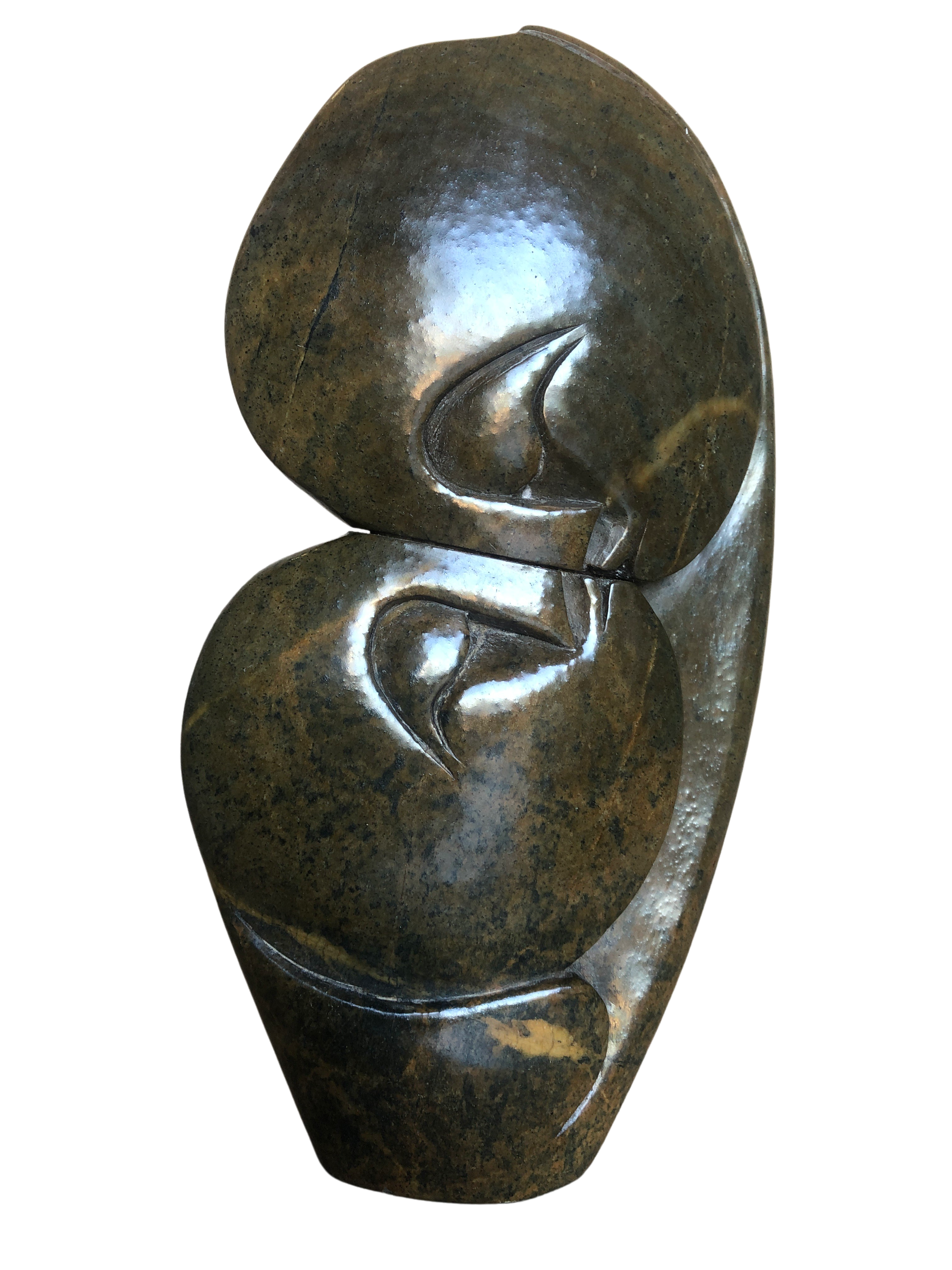 Shona Tribe Serpentine Stone Flat Lovers