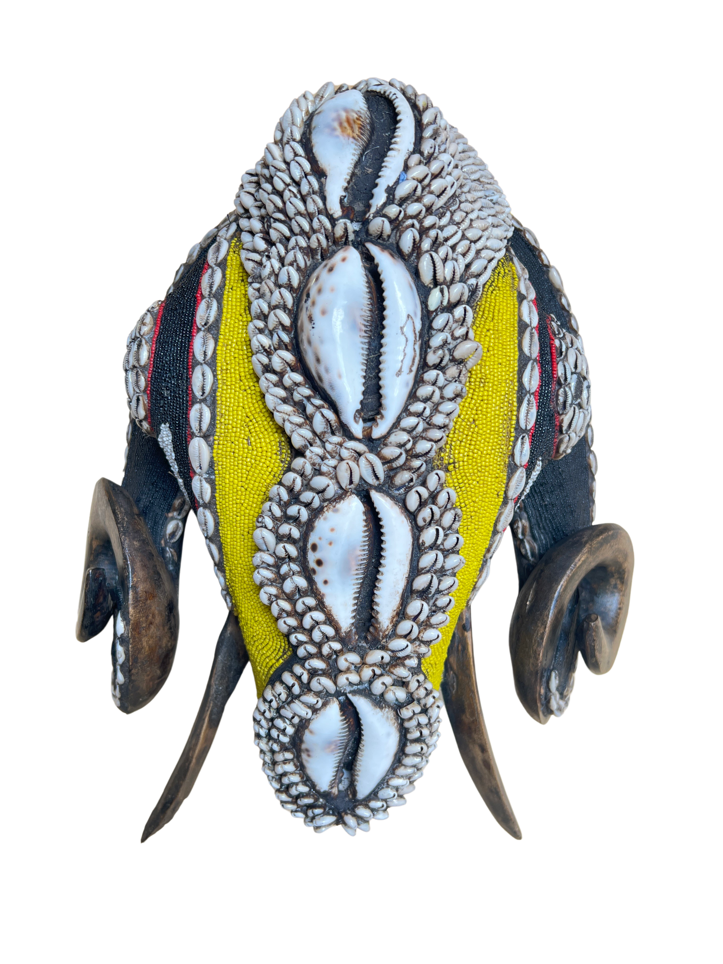 Baule Ram Beaded Mask