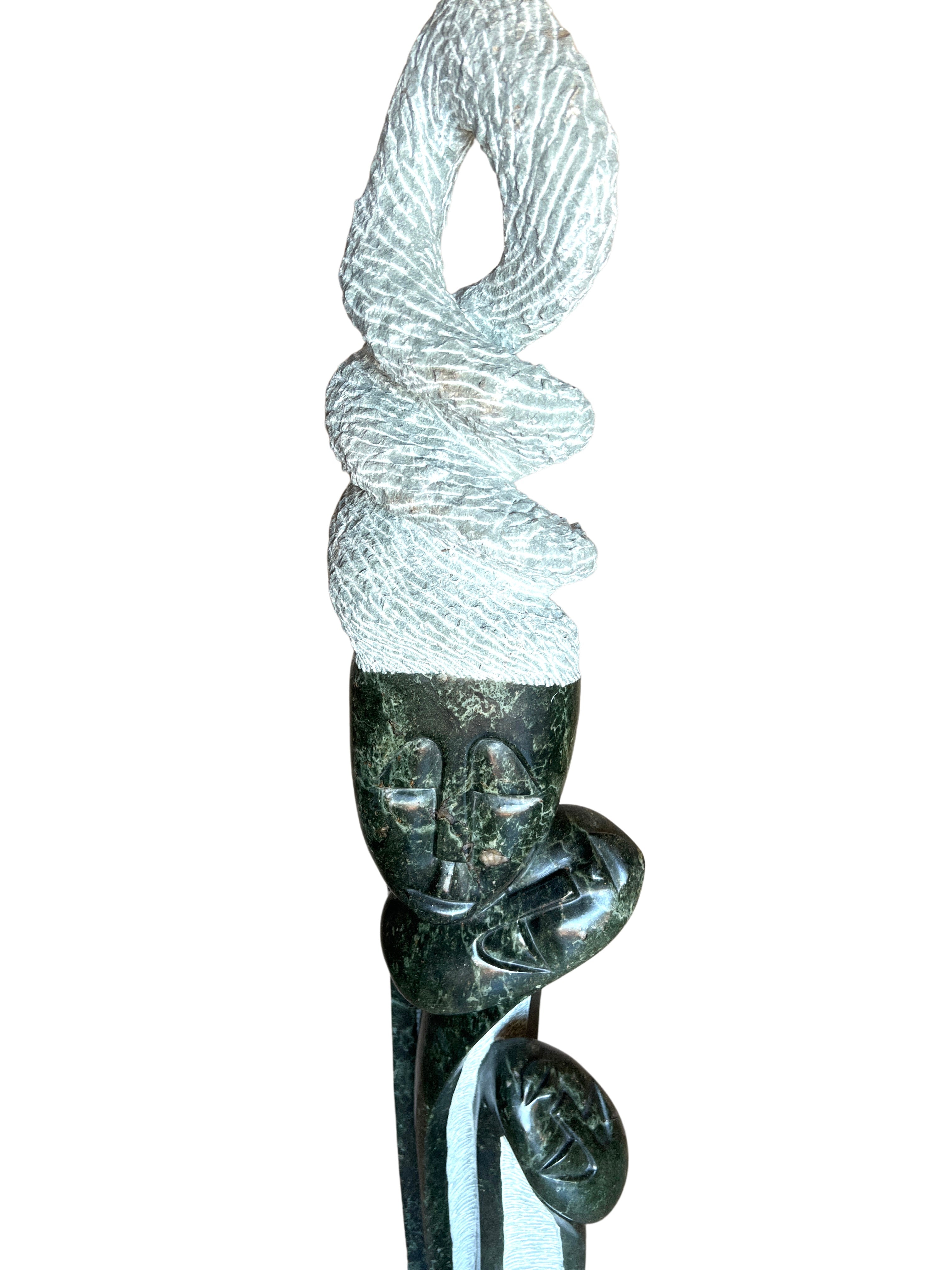Shona Tribe Opal Stone Family of Three