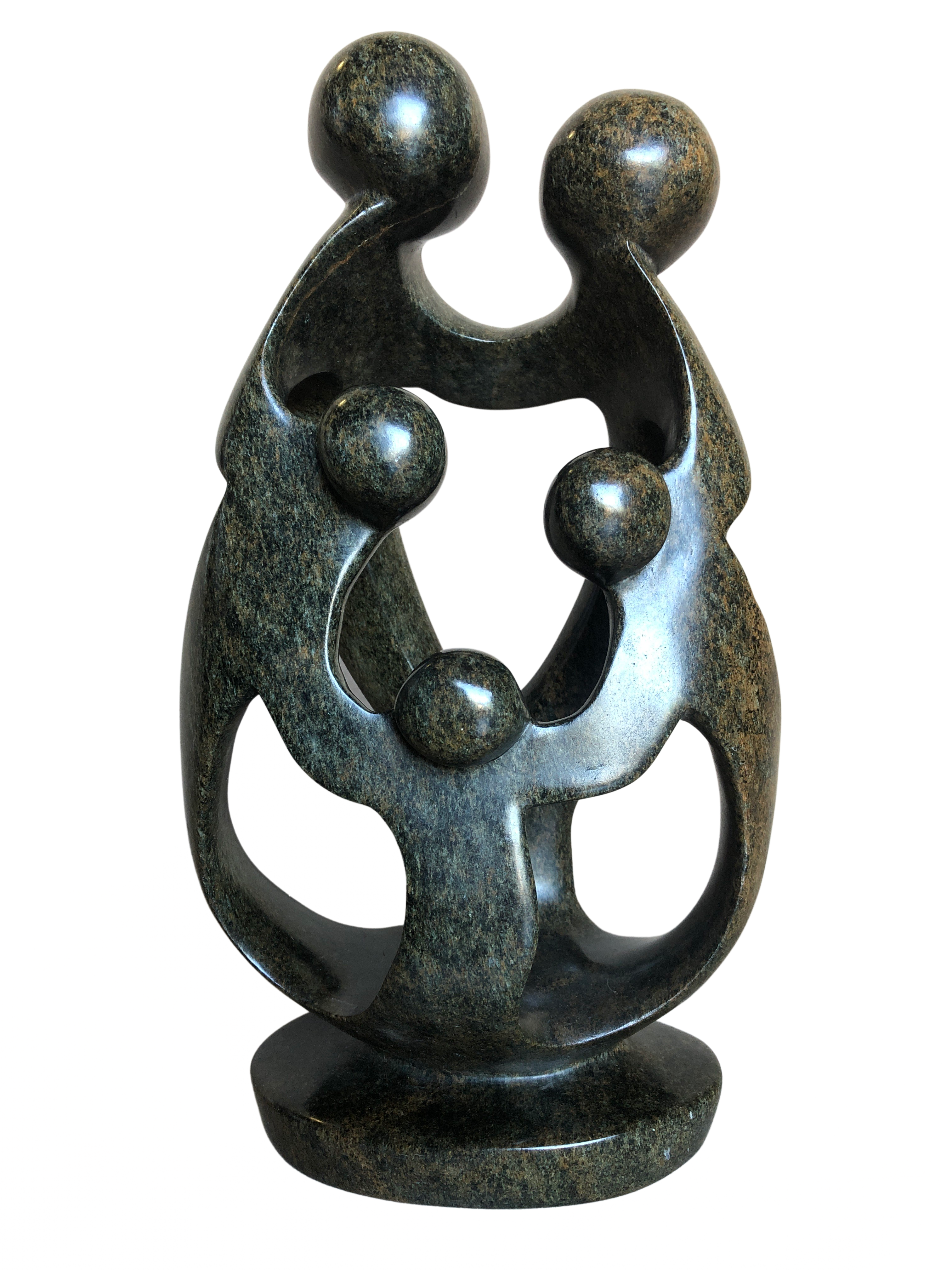 Shona Tribe Serpentine Rock Family of Five